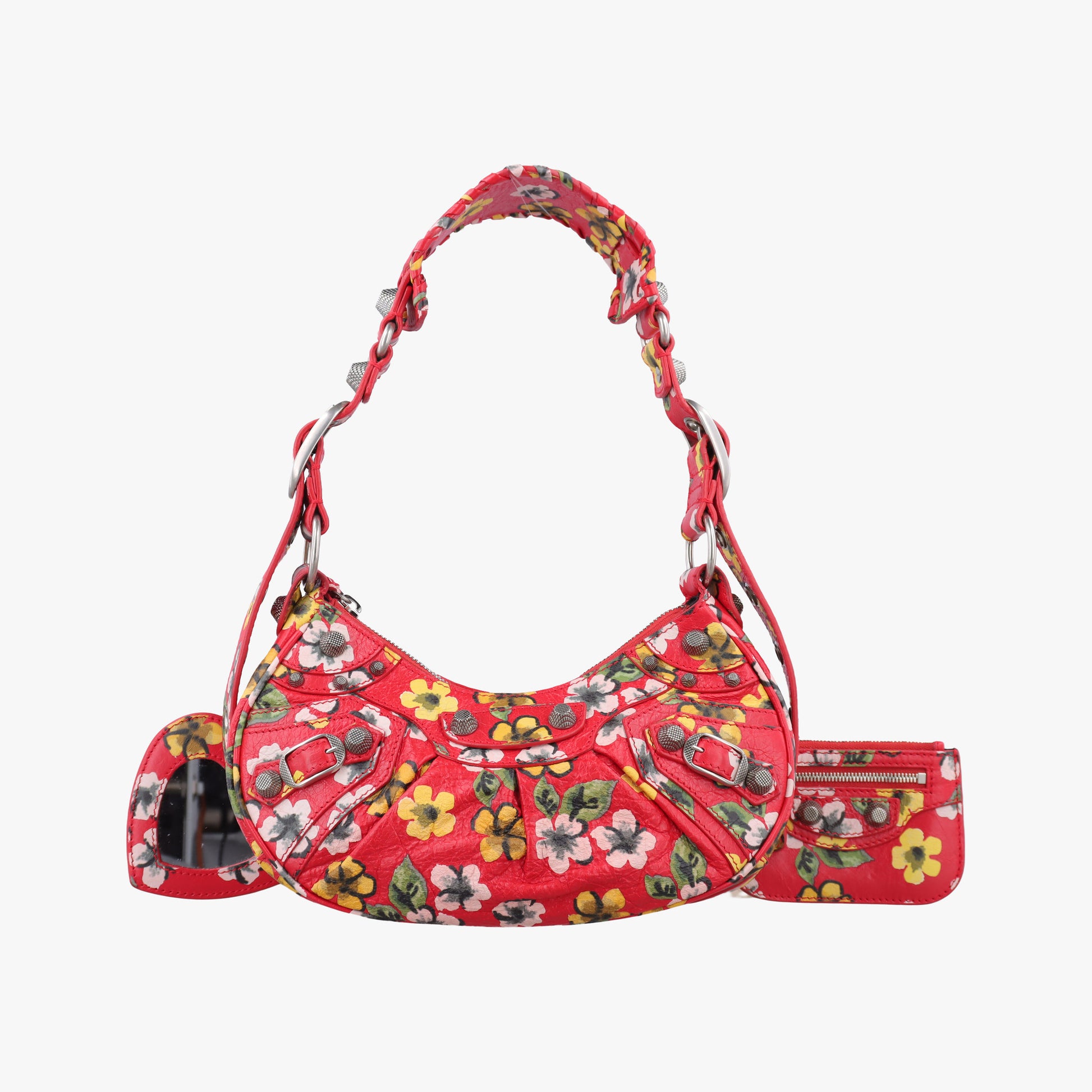 Le Cagole Red × Multicolor lambskin 671309.0576.S.002123ル カゴール レッド × マルチカラー ラムスキン 671309.0576.S.002123