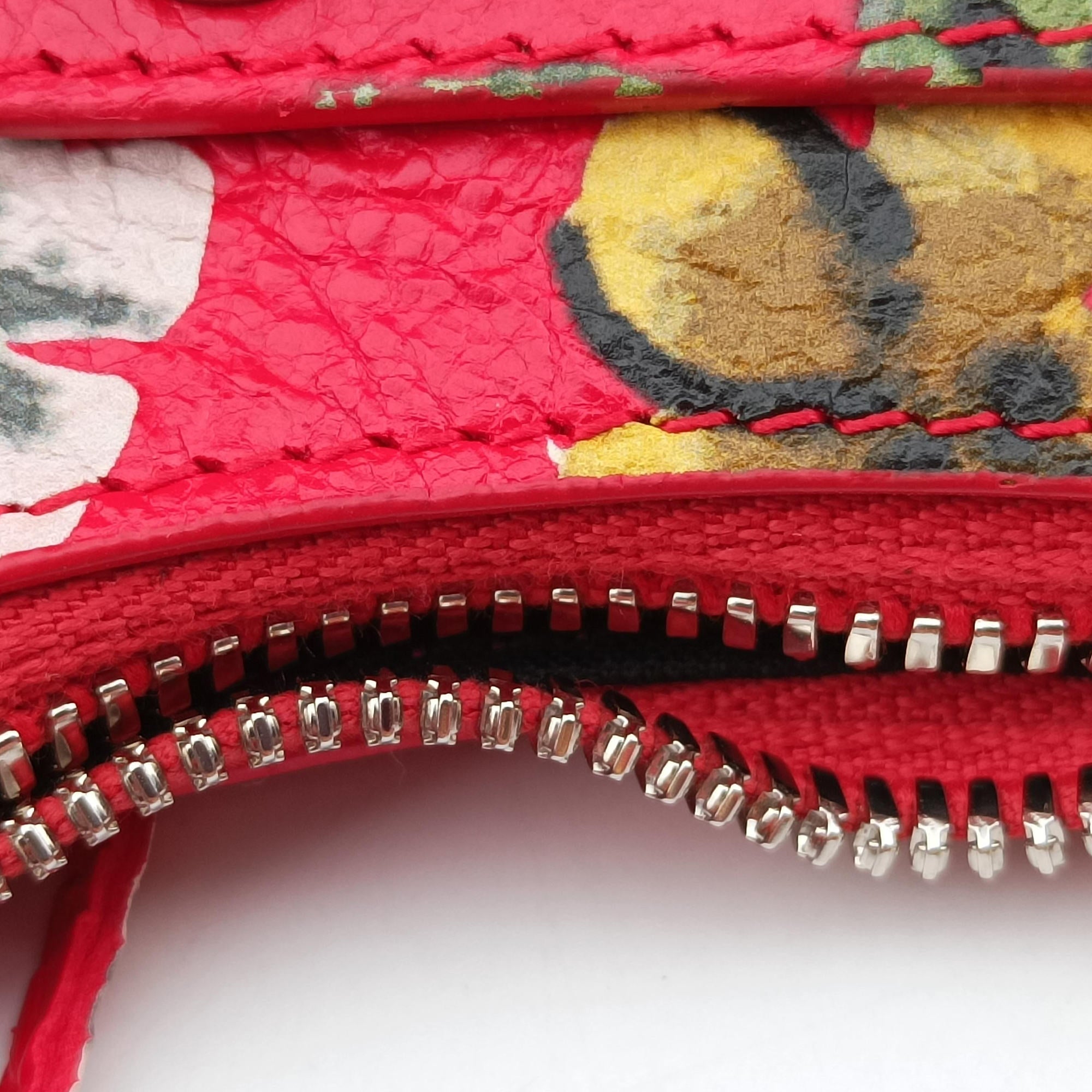 Le Cagole Red × Multicolor lambskin 671309.0576.S.002123ル カゴール レッド × マルチカラー ラムスキン 671309.0576.S.002123