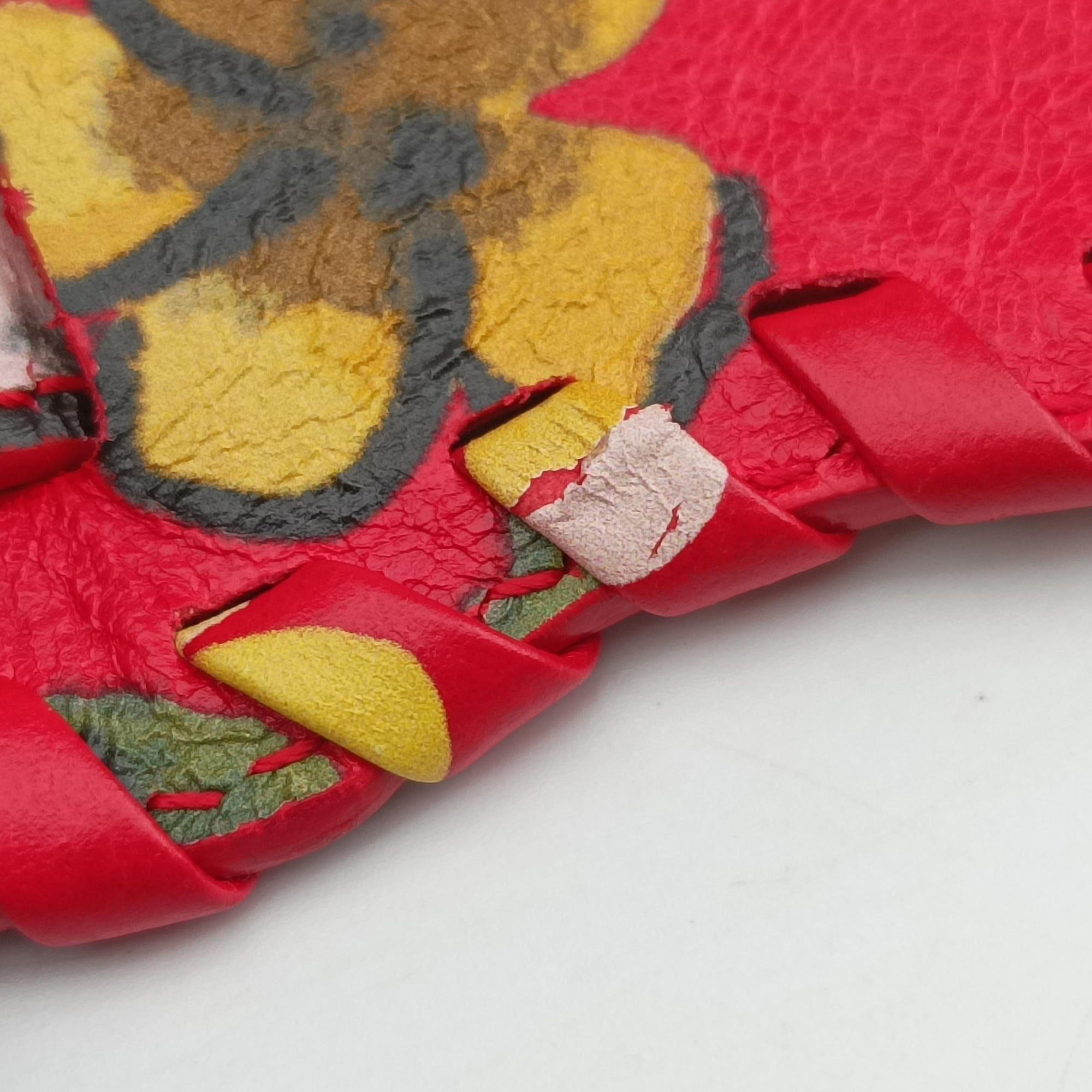 Le Cagole Red × Multicolor lambskin 671309.0576.S.002123ル カゴール レッド × マルチカラー ラムスキン 671309.0576.S.002123
