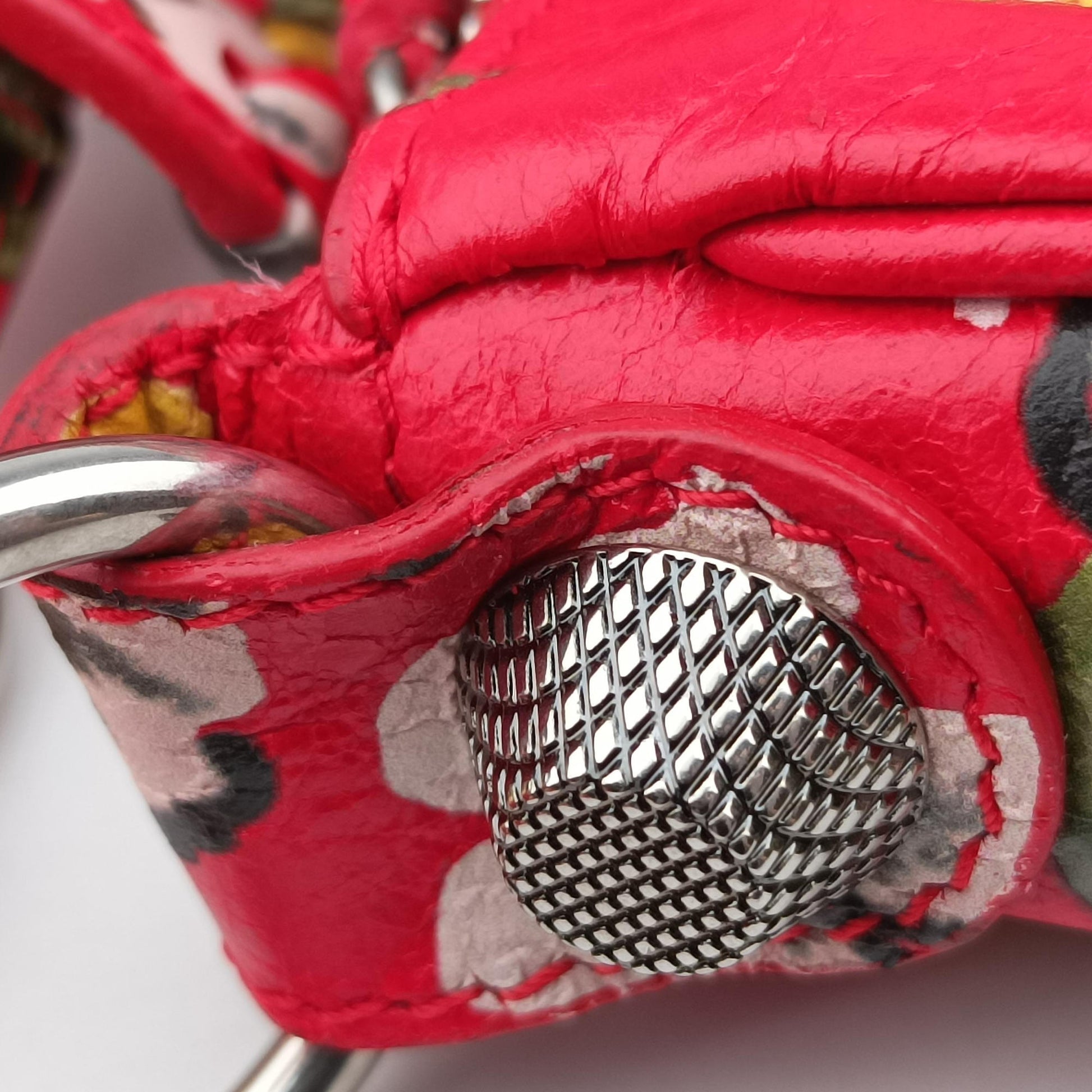 Le Cagole Red × Multicolor lambskin 671309.0576.S.002123ル カゴール レッド × マルチカラー ラムスキン 671309.0576.S.002123