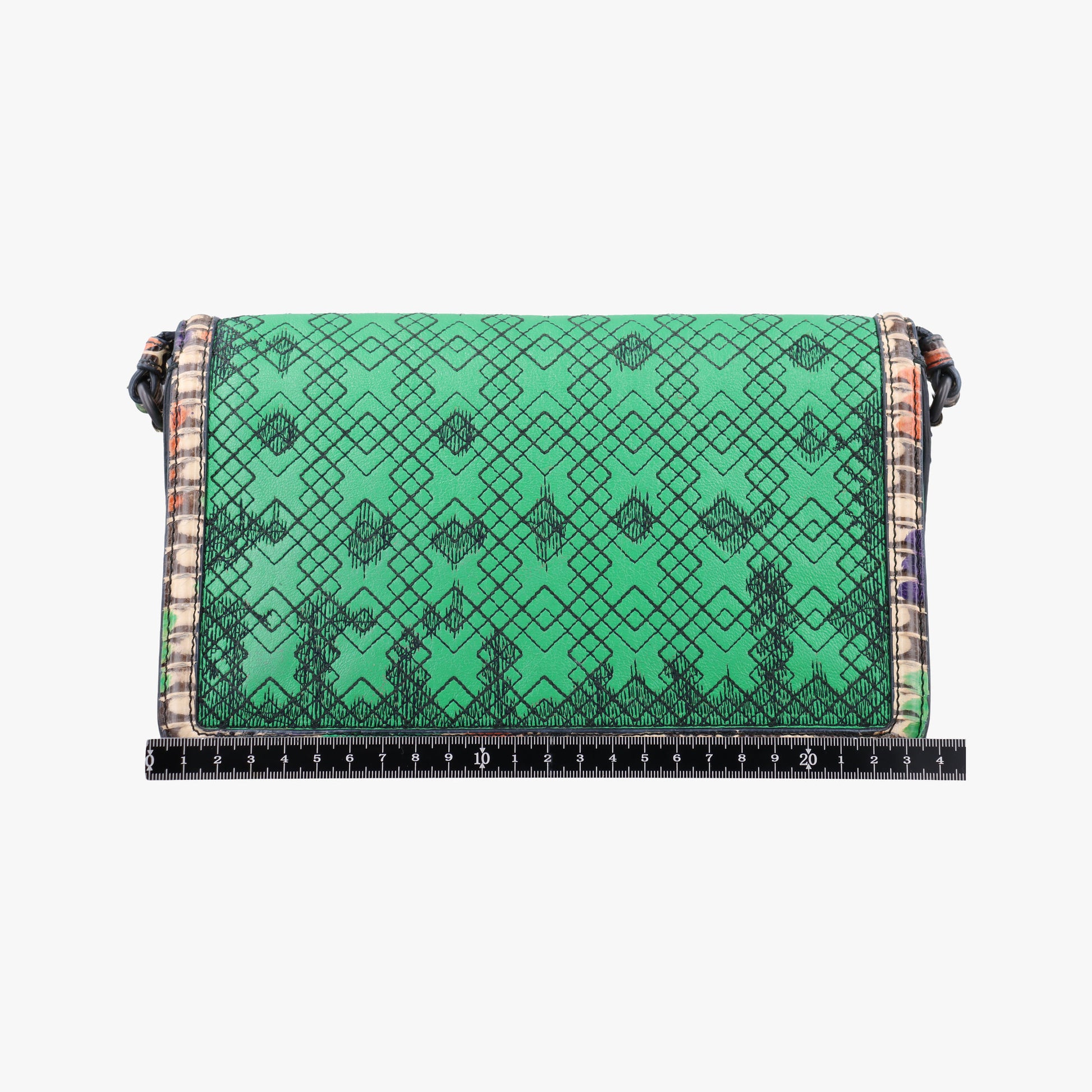 intrecciato Green Leather x Snake skin B04506839Mイントレチャート グリーン×パープル×マルチ レザー×パイソン B04506839M