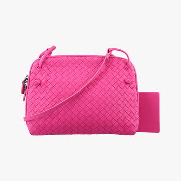 NODINI Intrecciato Rose lambskin B02727210Fノディーニ イントレチャート ローズ レッド ラムスキン B02727210F
