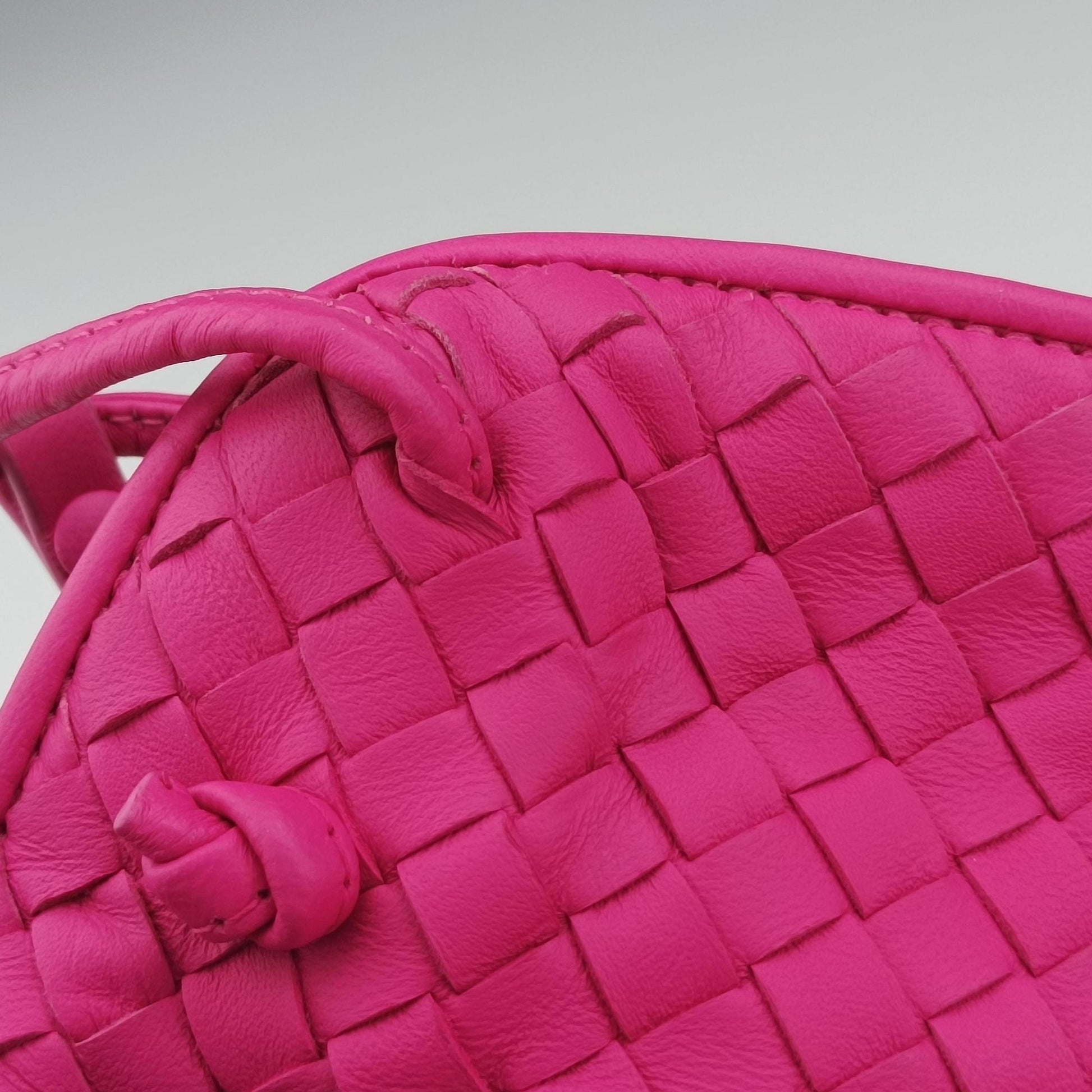 NODINI Intrecciato Rose lambskin B02727210Fノディーニ イントレチャート ローズ レッド ラムスキン B02727210F