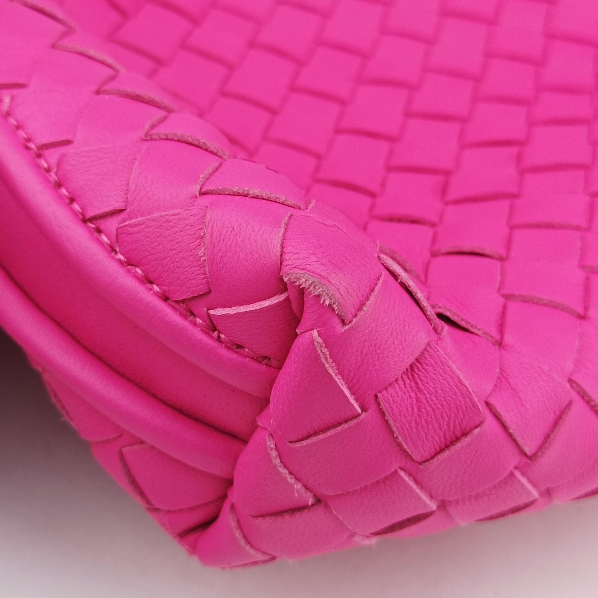 NODINI Intrecciato Rose lambskin B02727210Fノディーニ イントレチャート ローズ レッド ラムスキン B02727210F
