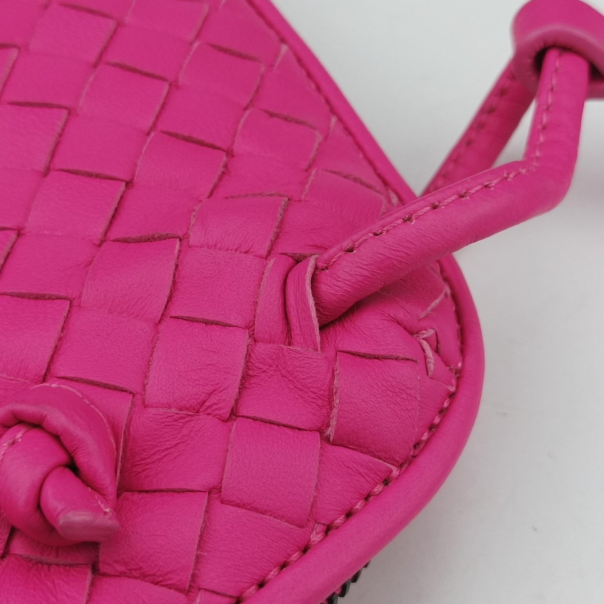 NODINI Intrecciato Rose lambskin B02727210Fノディーニ イントレチャート ローズ レッド ラムスキン B02727210F