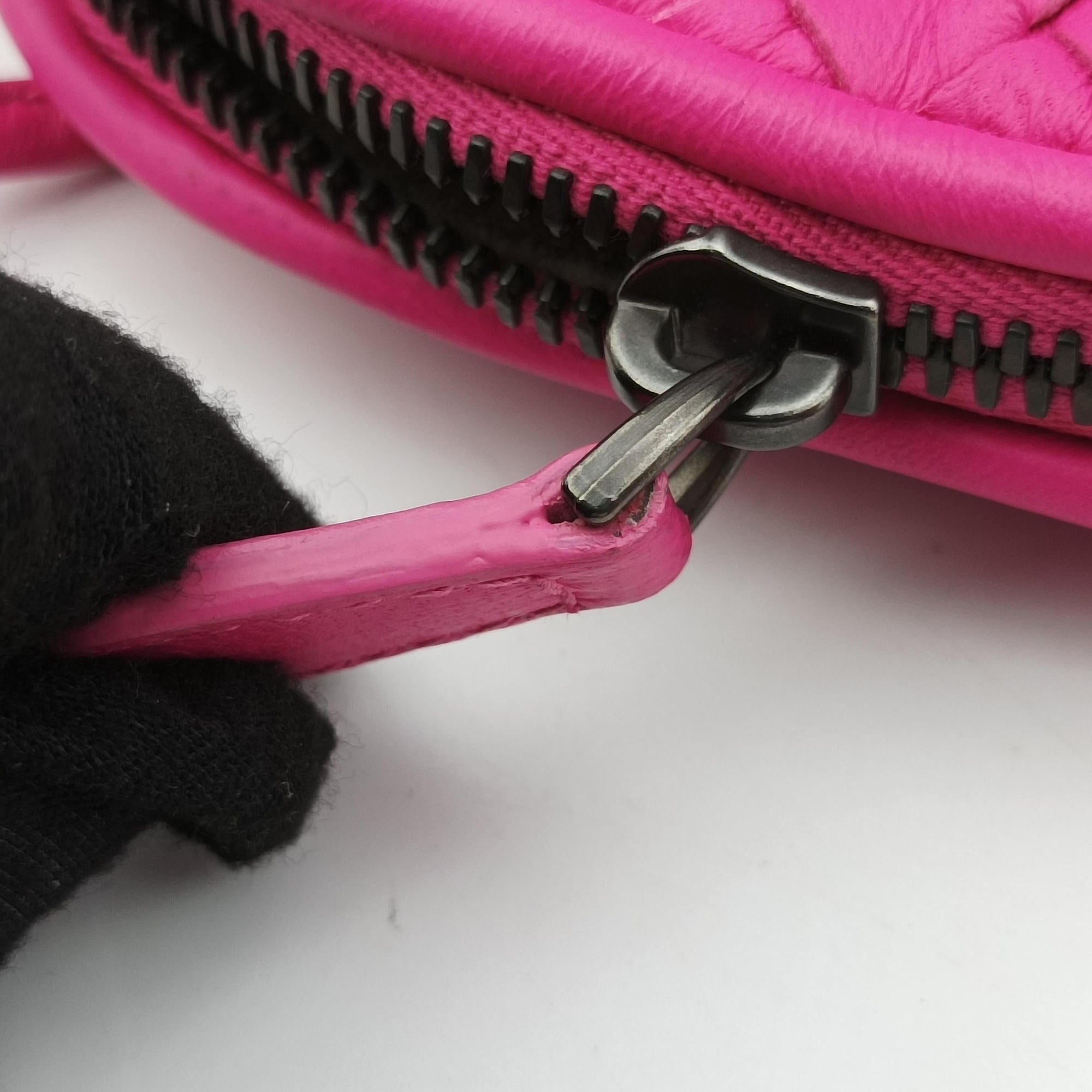 NODINI Intrecciato Rose lambskin B02727210Fノディーニ イントレチャート ローズ レッド ラムスキン B02727210F