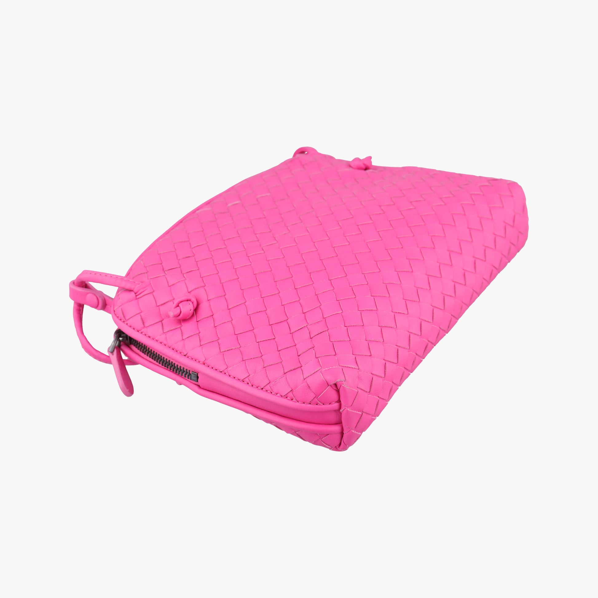NODINI Intrecciato Rose lambskin B02727210Fノディーニ イントレチャート ローズ レッド ラムスキン B02727210F