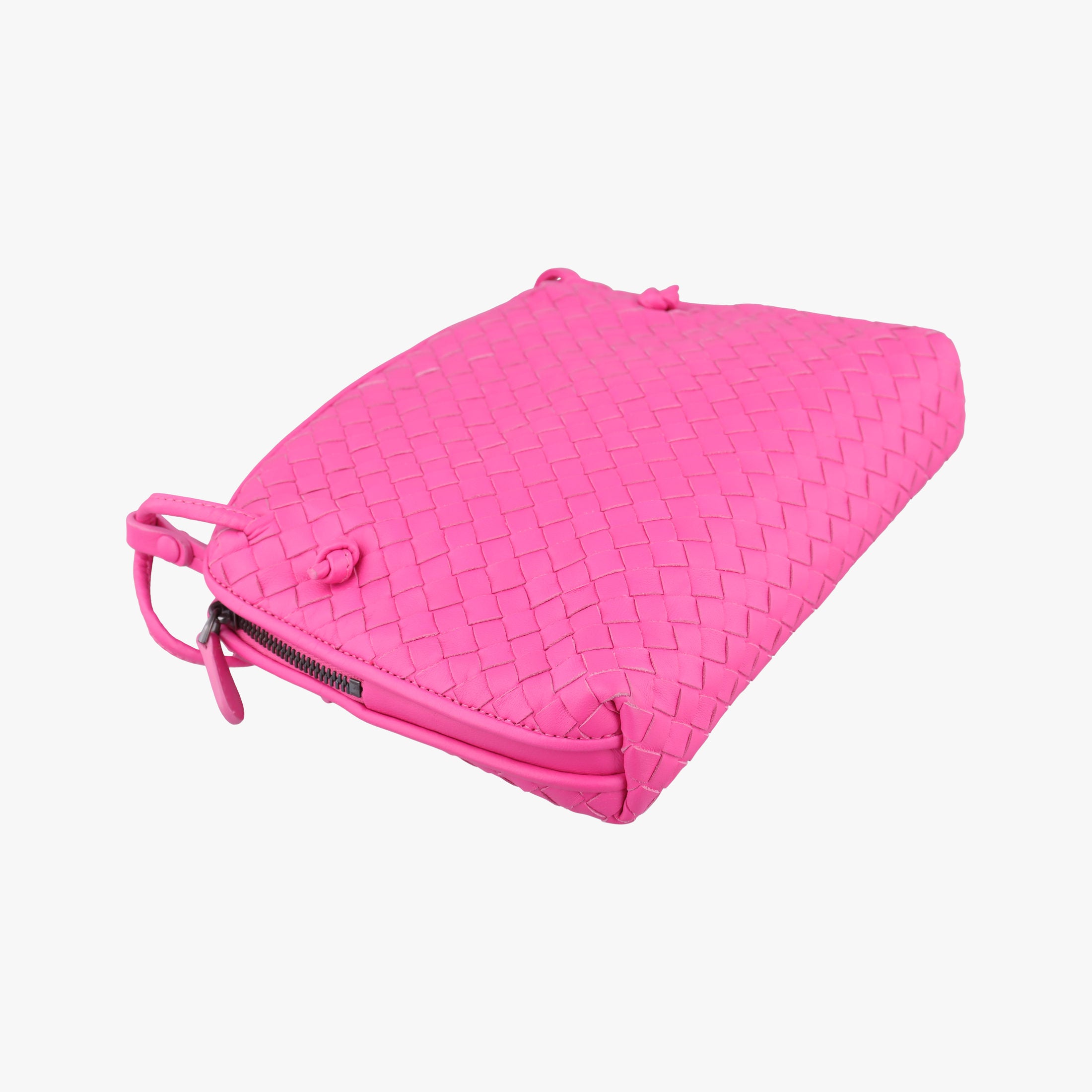 NODINI Intrecciato Rose lambskin B02727210Fノディーニ イントレチャート ローズ レッド ラムスキン B02727210F