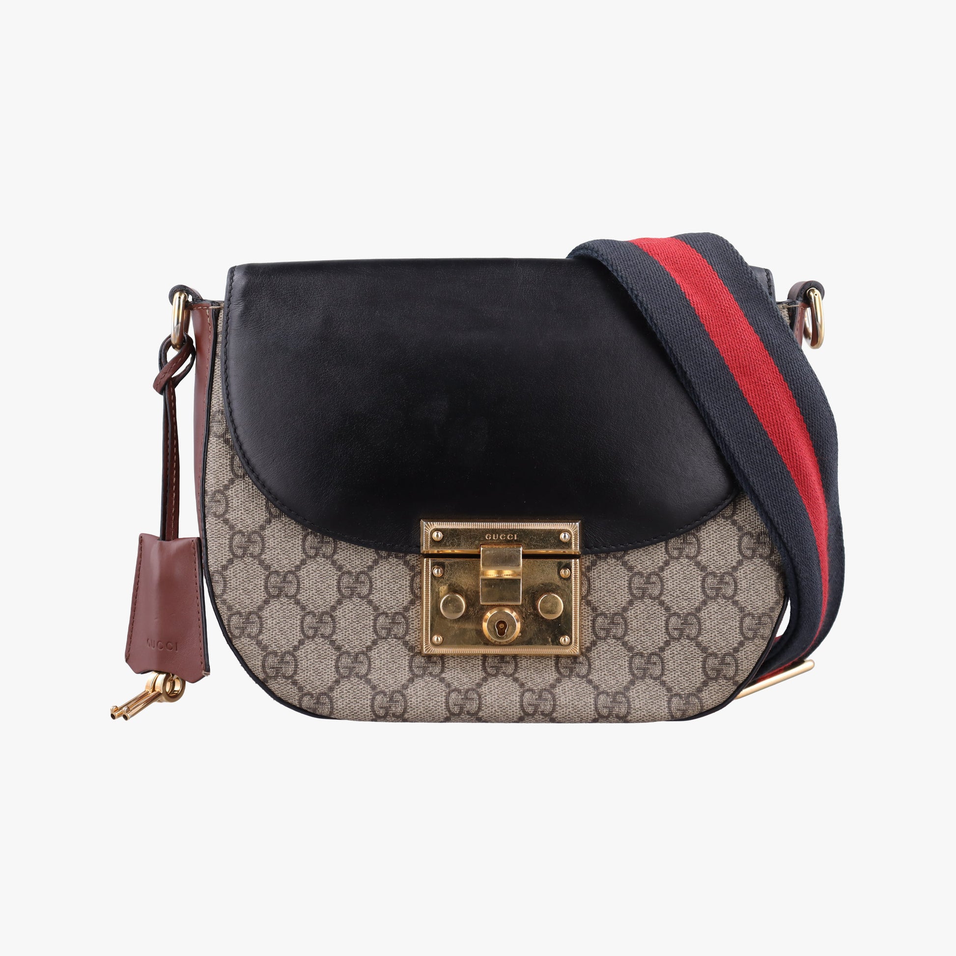 Padlock Guccissima Beige×Black PVC coated canvas×Leather 453189 C021083786グッチッシマ パドロック ベージュ×ブラック PVCコーティングキャンバス×レザー 453189 C021083786