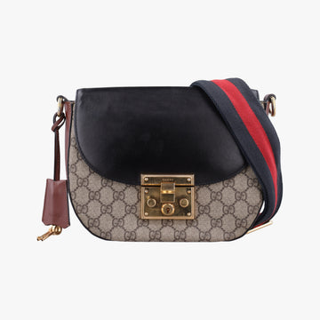 Padlock Guccissima Beige×Black PVC coated canvas×Leather 453189 C021083786グッチッシマ パドロック ベージュ×ブラック PVCコーティングキャンバス×レザー 453189 C021083786