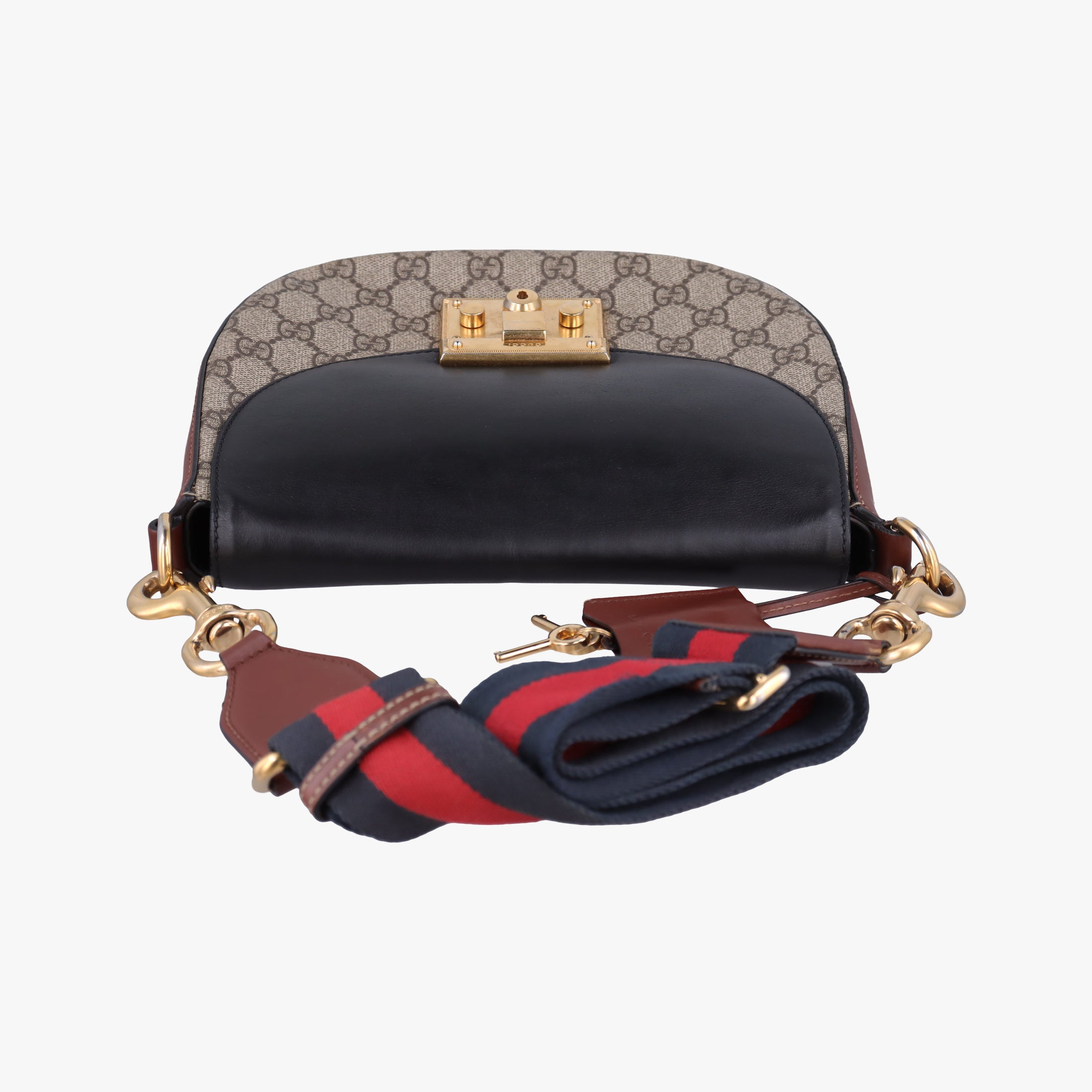 Padlock Guccissima Beige×Black PVC coated canvas×Leather 453189 C021083786グッチッシマ パドロック ベージュ×ブラック PVCコーティングキャンバス×レザー 453189 C021083786