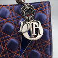 Lady Dior Purple×Orange×Brown Lambskin 15-BO-1111レディディオール パープル×オレンジ×ブラウン ラムスキン 15-BO-1111