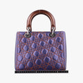 Lady Dior Purple×Orange×Brown Lambskin 15-BO-1111レディディオール パープル×オレンジ×ブラウン ラムスキン 15-BO-1111