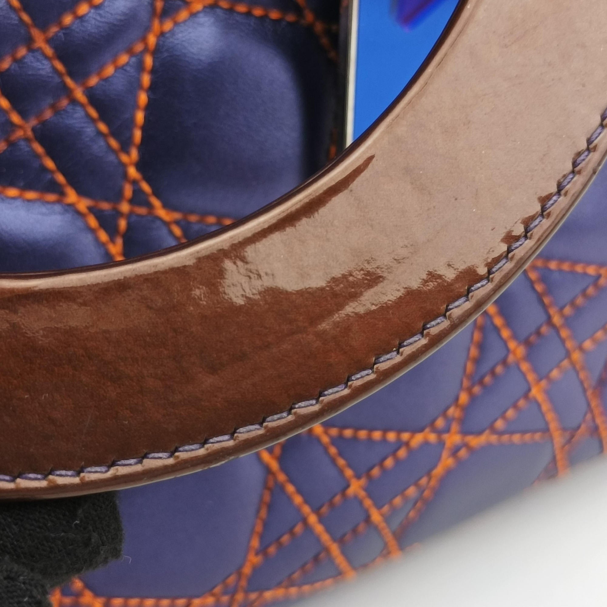 Lady Dior Purple×Orange×Brown Lambskin 15-BO-1111レディディオール パープル×オレンジ×ブラウン ラムスキン 15-BO-1111