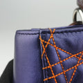 Lady Dior Purple×Orange×Brown Lambskin 15-BO-1111レディディオール パープル×オレンジ×ブラウン ラムスキン 15-BO-1111