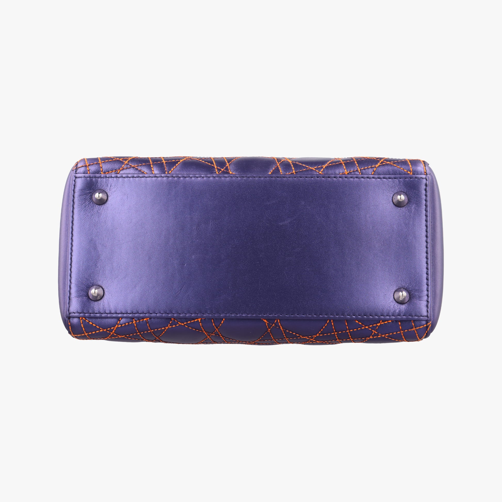 Lady Dior Purple×Orange×Brown Lambskin 15-BO-1111レディディオール パープル×オレンジ×ブラウン ラムスキン 15-BO-1111
