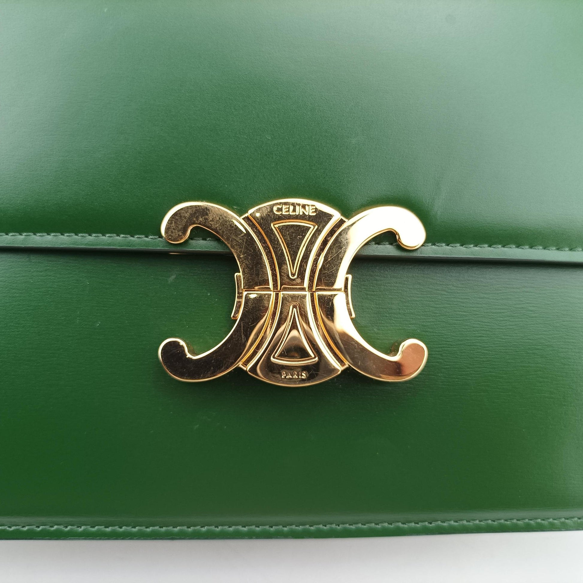 Triomphe Green Leather F-PB-2199トリオンフ ミディアム グリーン レザー F-PB-2199