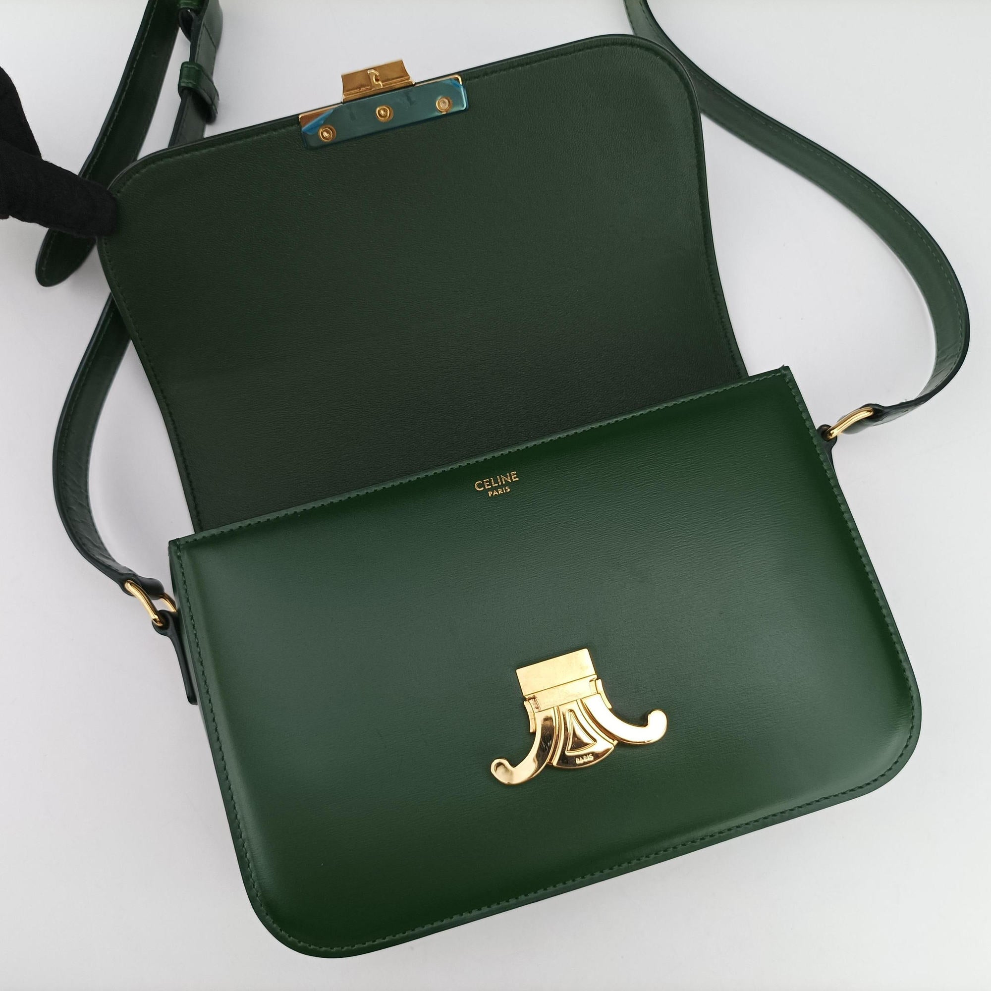 Triomphe Green Leather F-PB-2199トリオンフ ミディアム グリーン レザー F-PB-2199