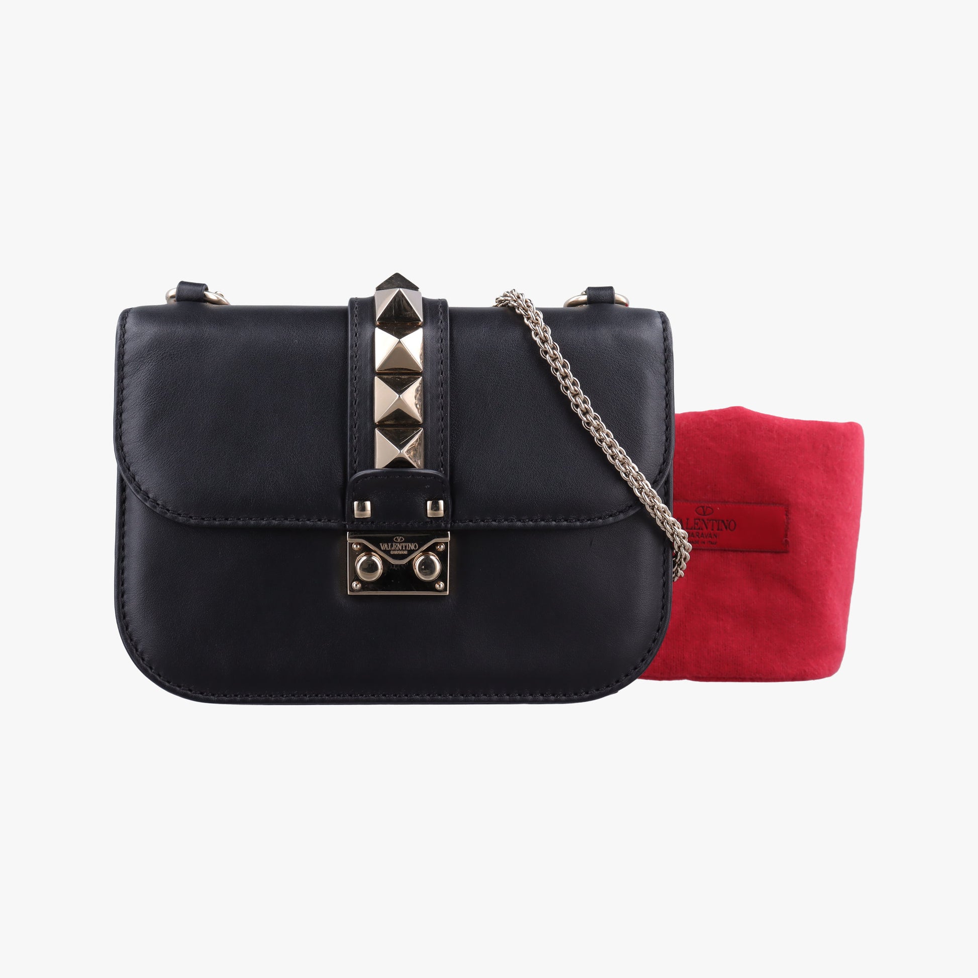 Rockstud Glam Lock Black Leather BL-J312VIT2ロックスタッズグラムロックスモール ブラック レザー BL-J312VIT2