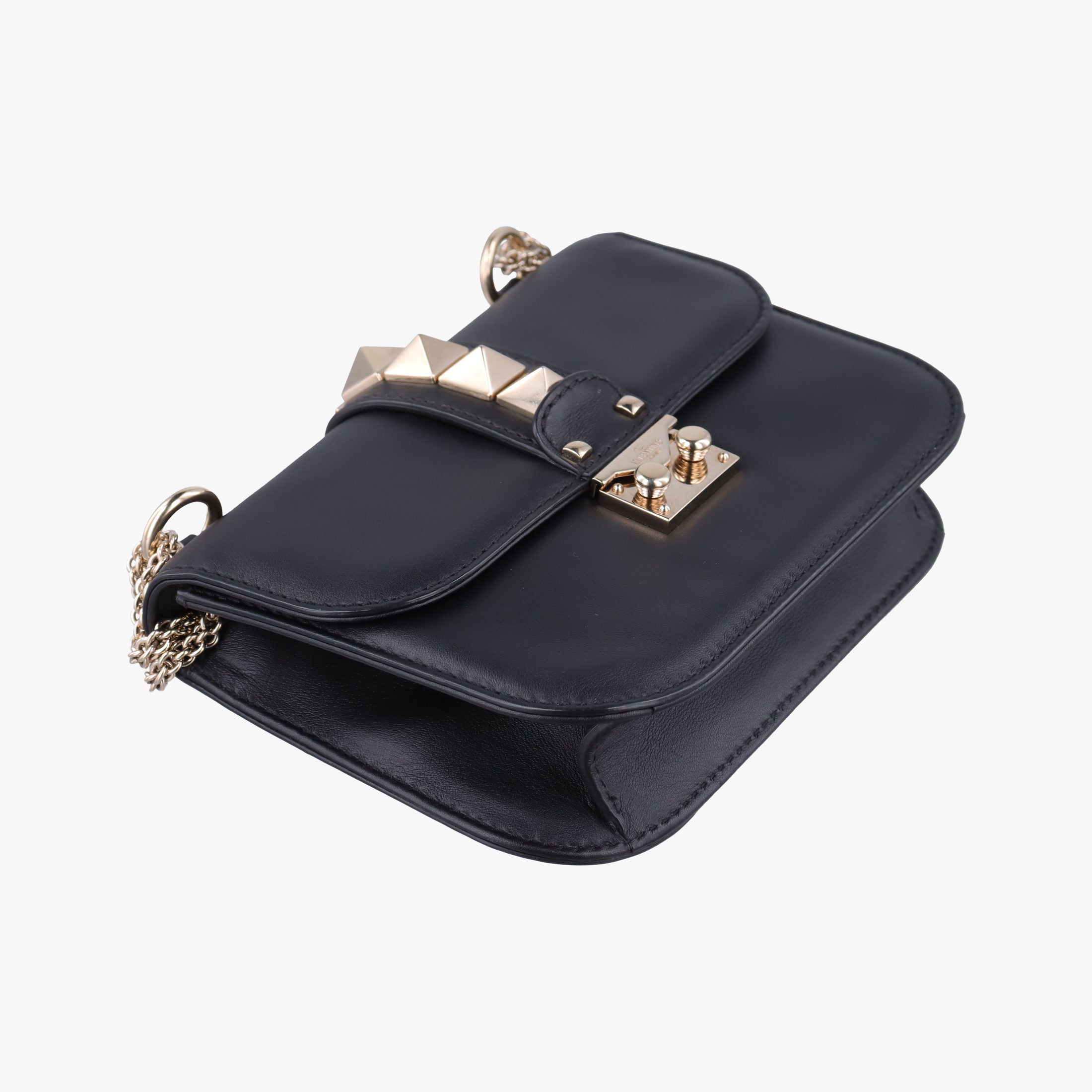 Rockstud Glam Lock Black Leather BL-J312VIT2ロックスタッズグラムロックスモール ブラック レザー BL-J312VIT2