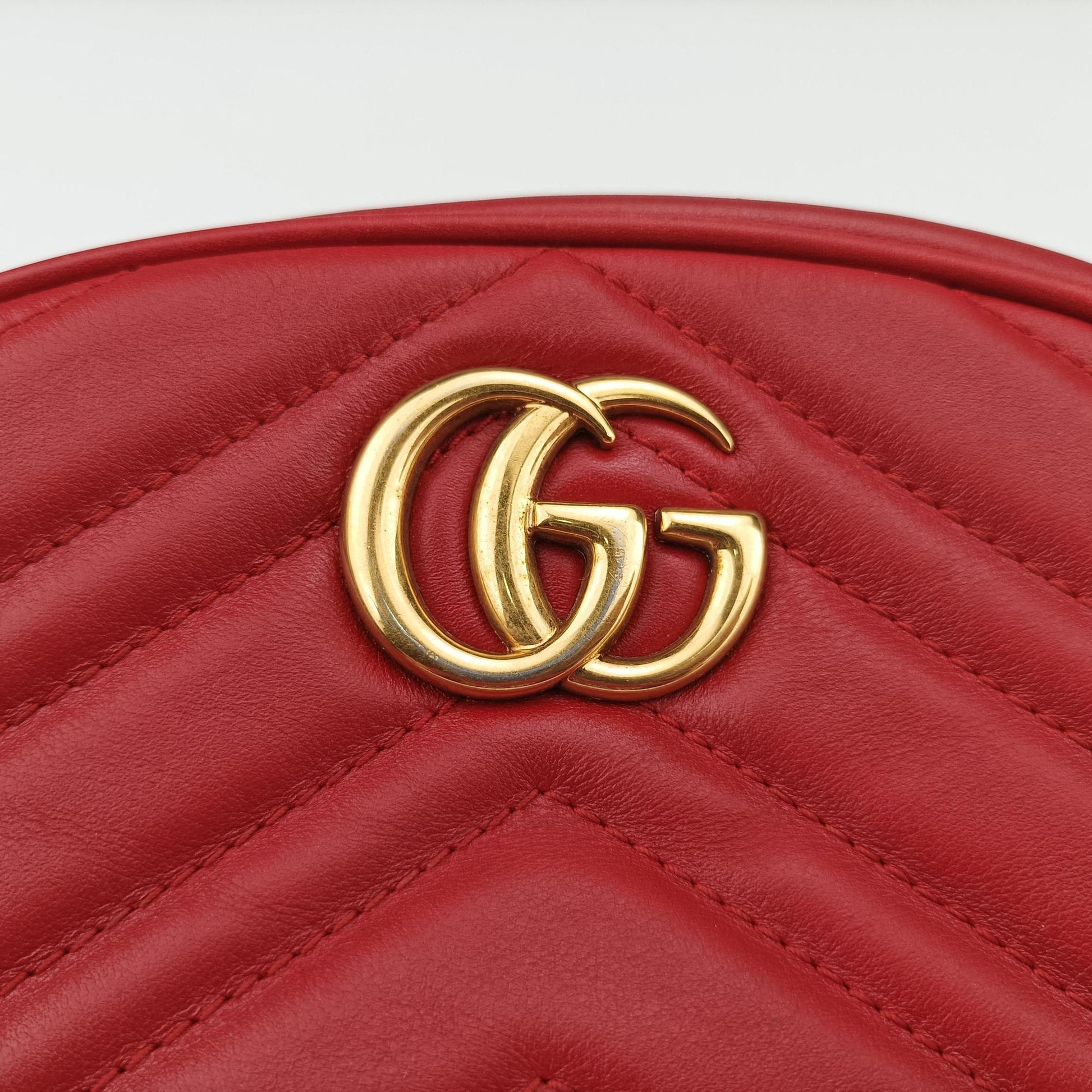 GG Marmont Red Leather 476434 I024047284GGマーモント レッド レザー 476434 I024047284