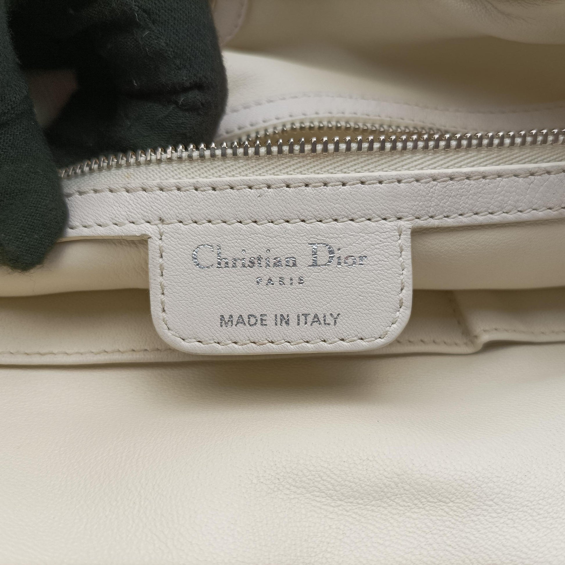Soft Lady Dior Canage INTRECCIATO Tote White lambskin 96-MA-0098ソフト レディディオール カナージュ イントレチャート トート ホワイト ラムスキン 96-MA-0098