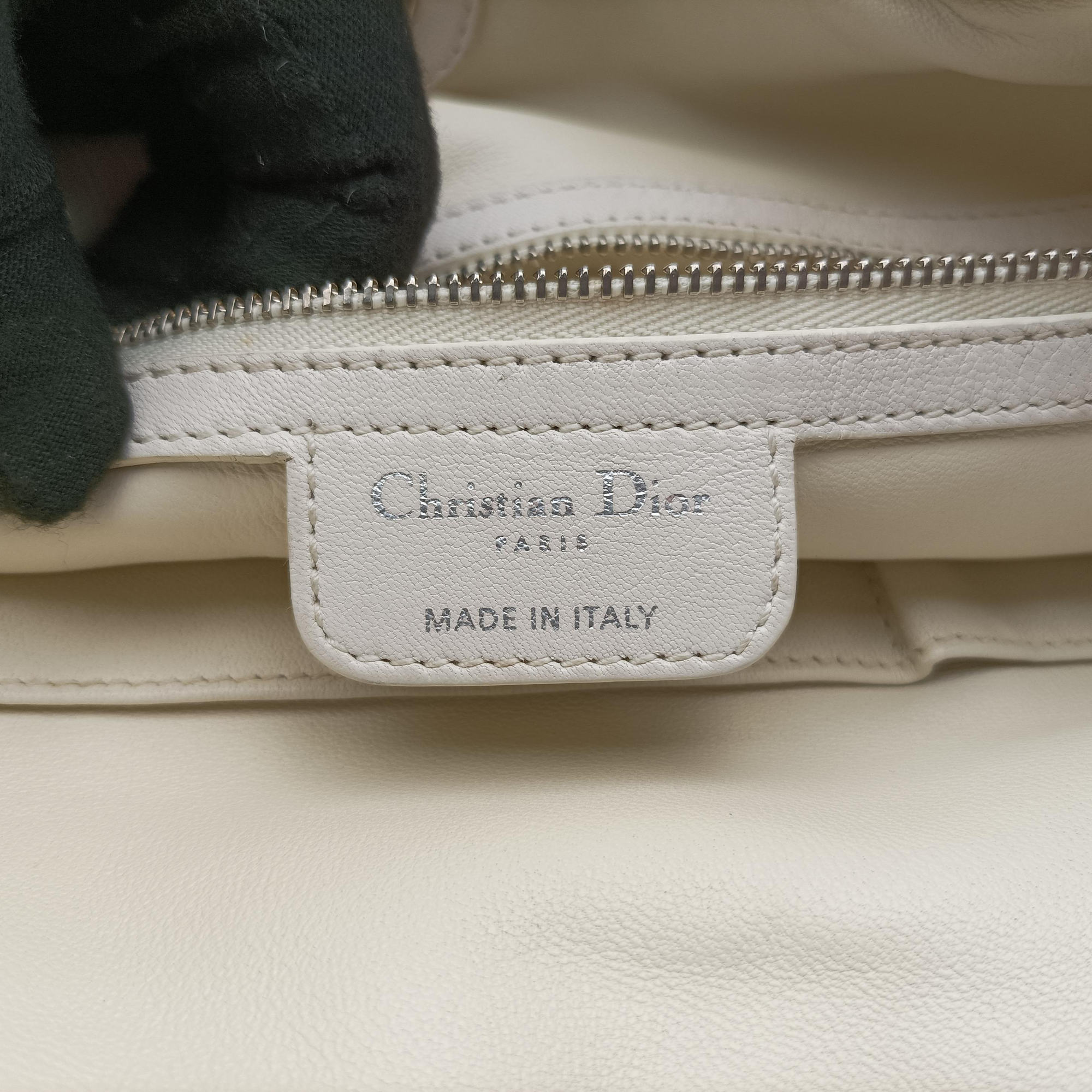 Soft Lady Dior Canage INTRECCIATO Tote White lambskin 96-MA-0098ソフト レディディオール カナージュ イントレチャート トート ホワイト ラムスキン 96-MA-0098