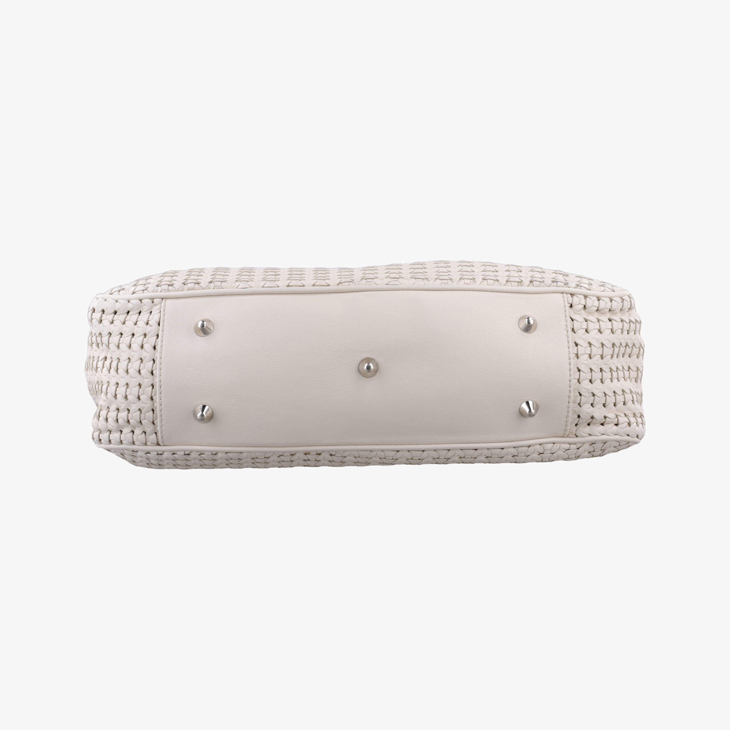 Soft Lady Dior Canage INTRECCIATO Tote White lambskin 96-MA-0098ソフト レディディオール カナージュ イントレチャート トート ホワイト ラムスキン 96-MA-0098