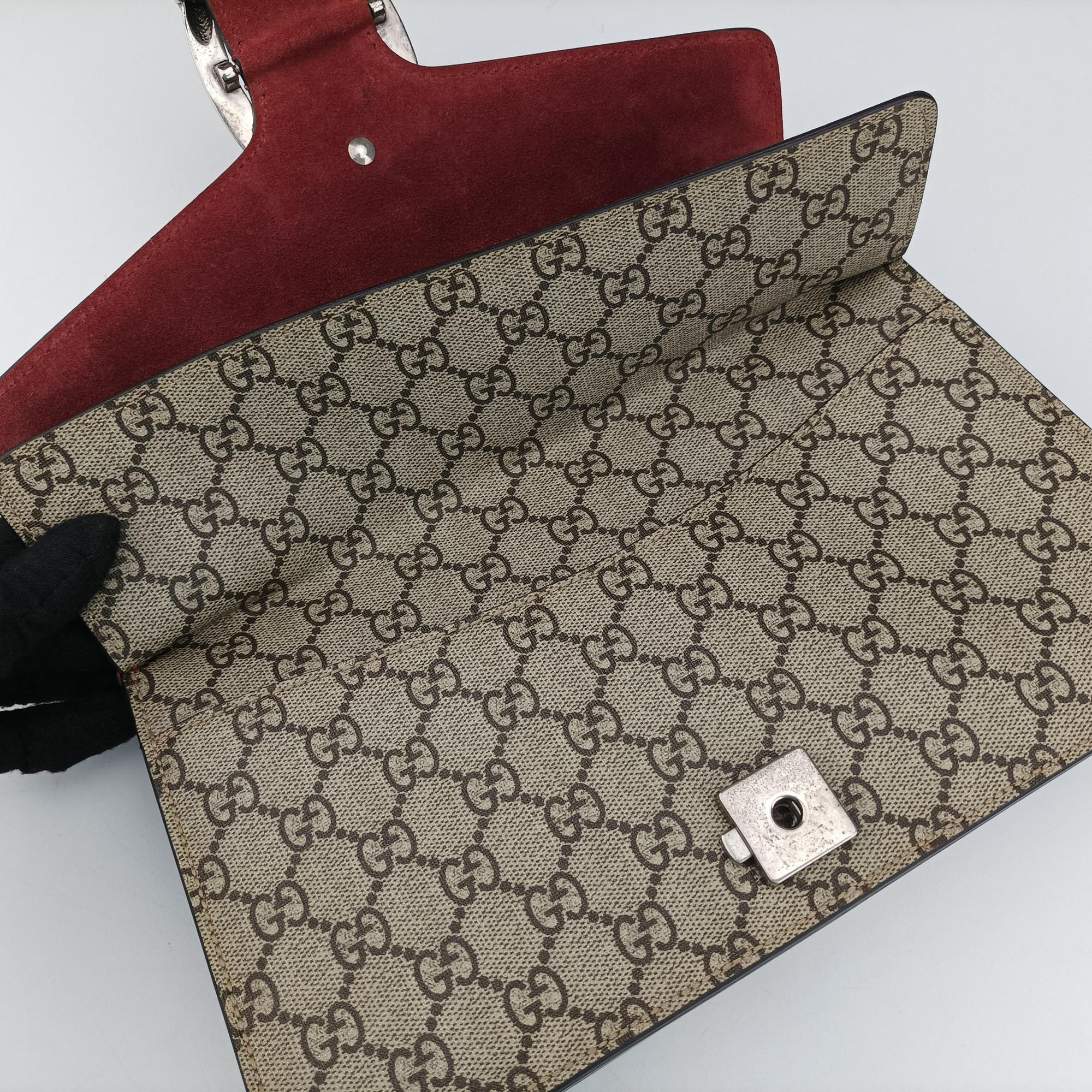 Dionysus BEIGE×RED×Multicolour PVC coated canvas × suede 400249 H020381681ディオニュソス ベージュ×レッド×マルチカラー PVCコーティングキャンバス × スエード 400249 H020381681