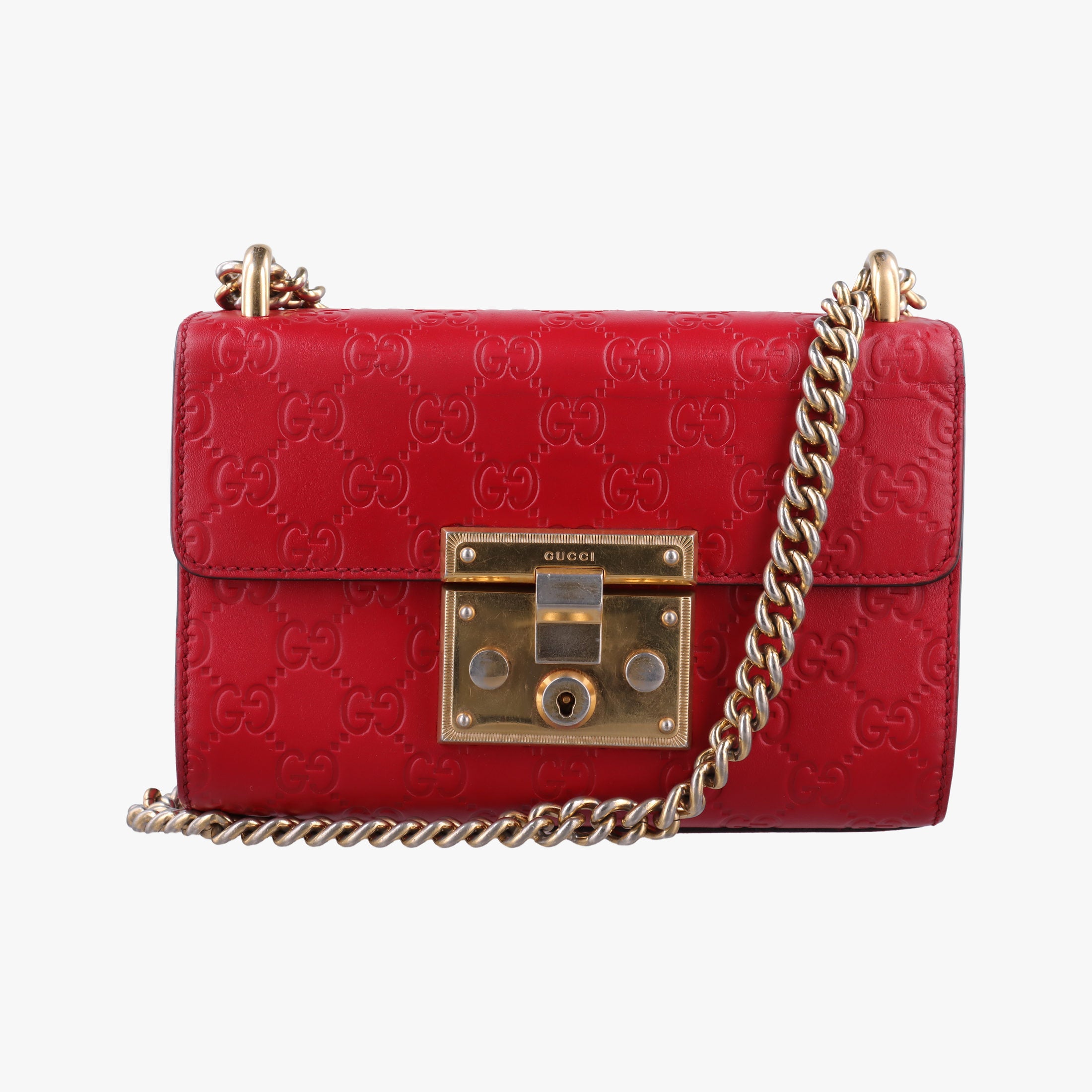 Padlock Red Leather 409487 Lot number unknownパドロック レッド レザー 409487 製番不明