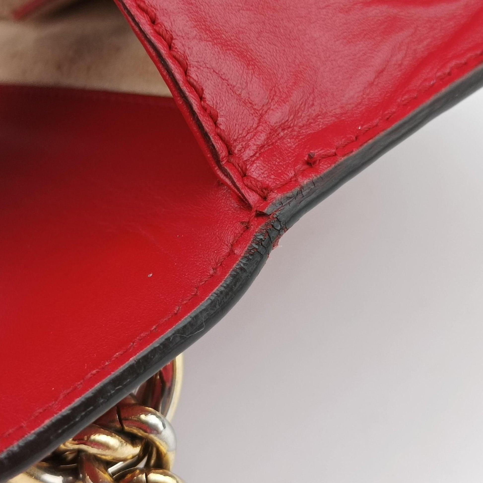 Padlock Red Leather 409487 Lot number unknownパドロック レッド レザー 409487 製番不明