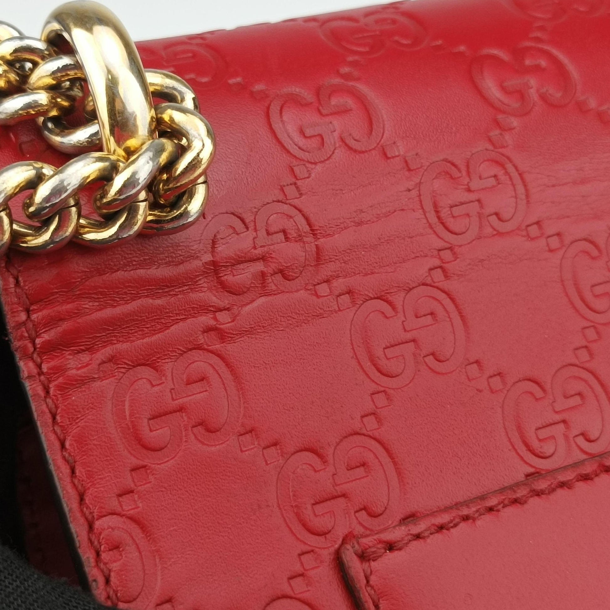 Padlock Red Leather 409487 Lot number unknownパドロック レッド レザー 409487 製番不明