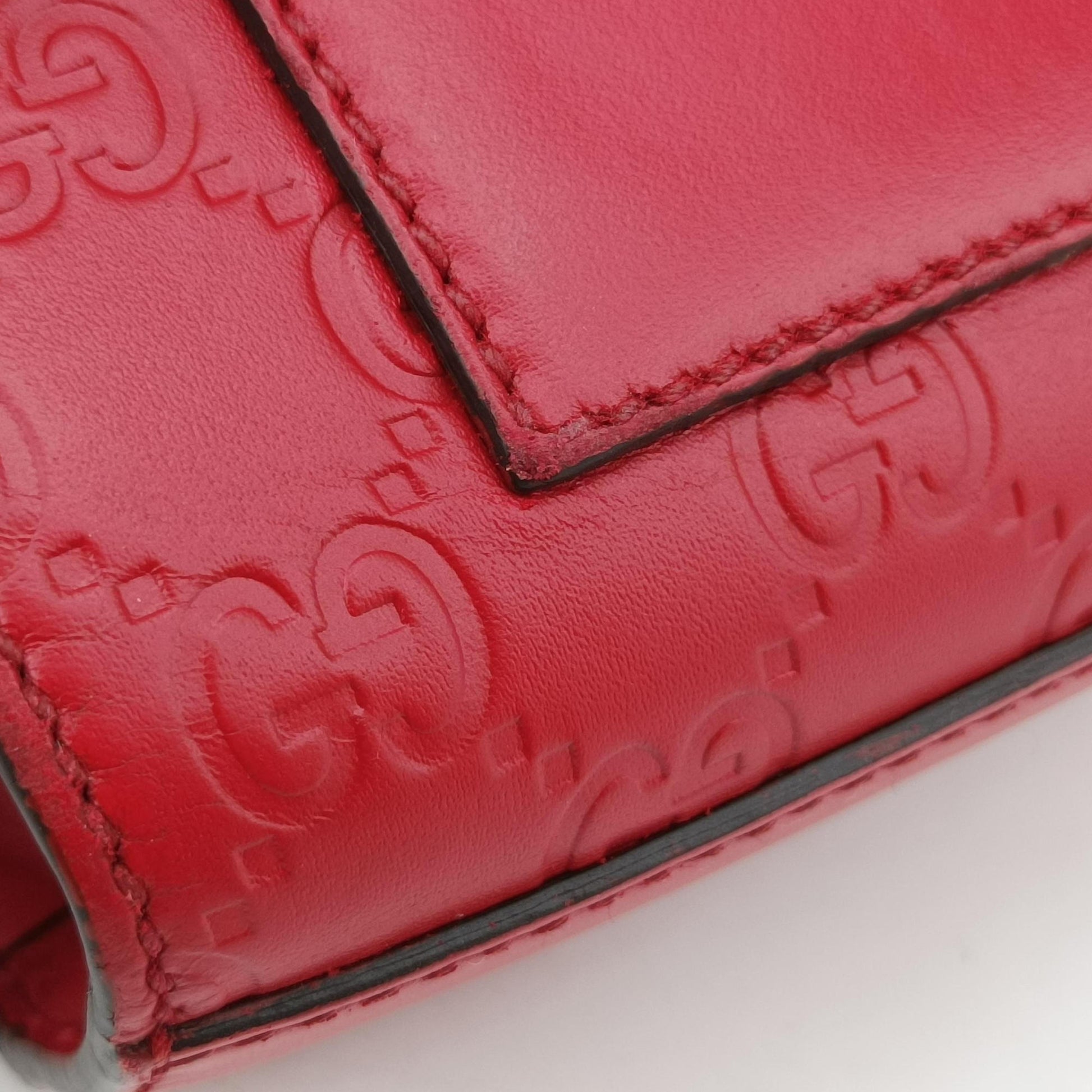 Padlock Red Leather 409487 Lot number unknownパドロック レッド レザー 409487 製番不明
