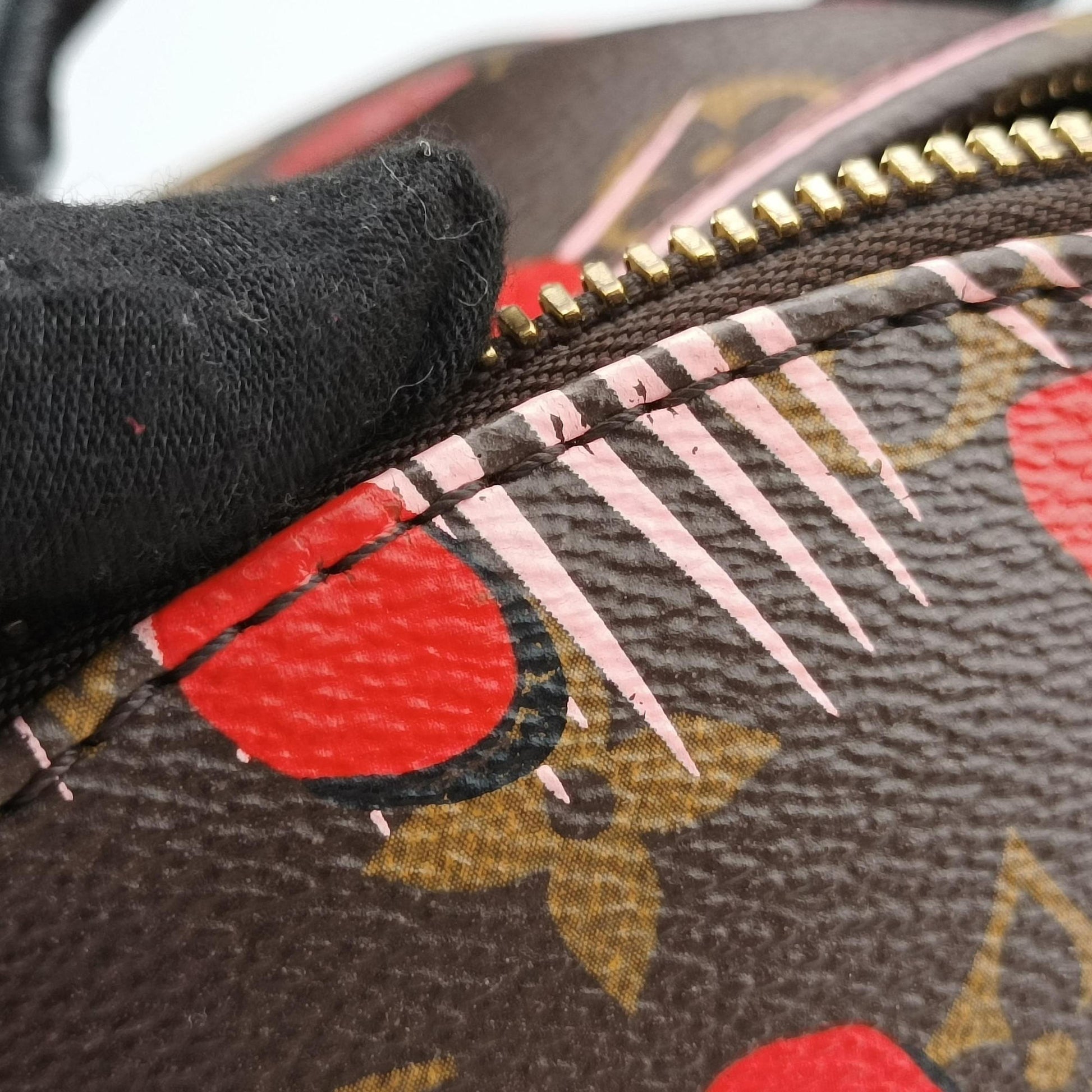 Palm Springs PM brown×SUGAR PINK POPPY Monogram Jungle dot M41981 FL0176パームスプリングス PM マロン×シュガーピンクポピー モノグラム ジャングルドット M41981 FL0176