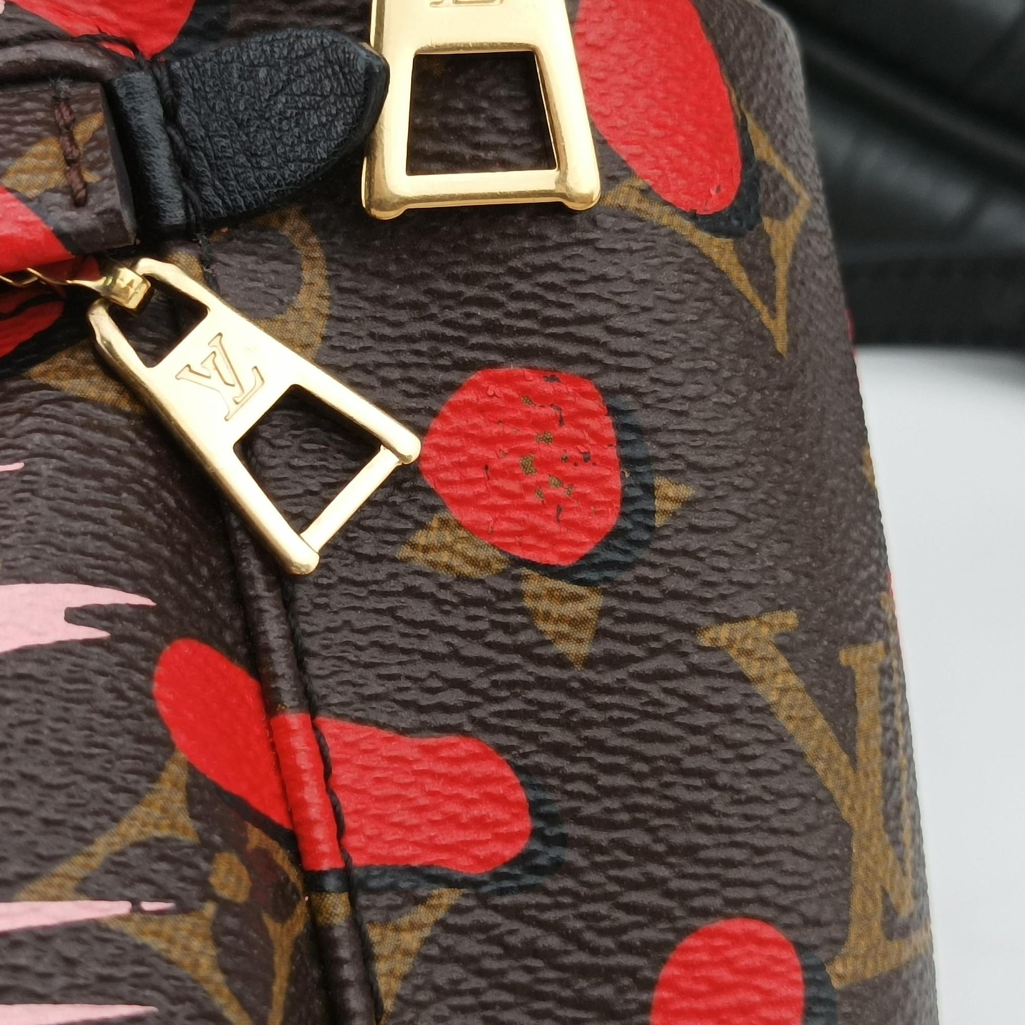 Palm Springs PM brown×SUGAR PINK POPPY Monogram Jungle dot M41981 FL0176パームスプリングス PM マロン×シュガーピンクポピー モノグラム ジャングルドット M41981 FL0176