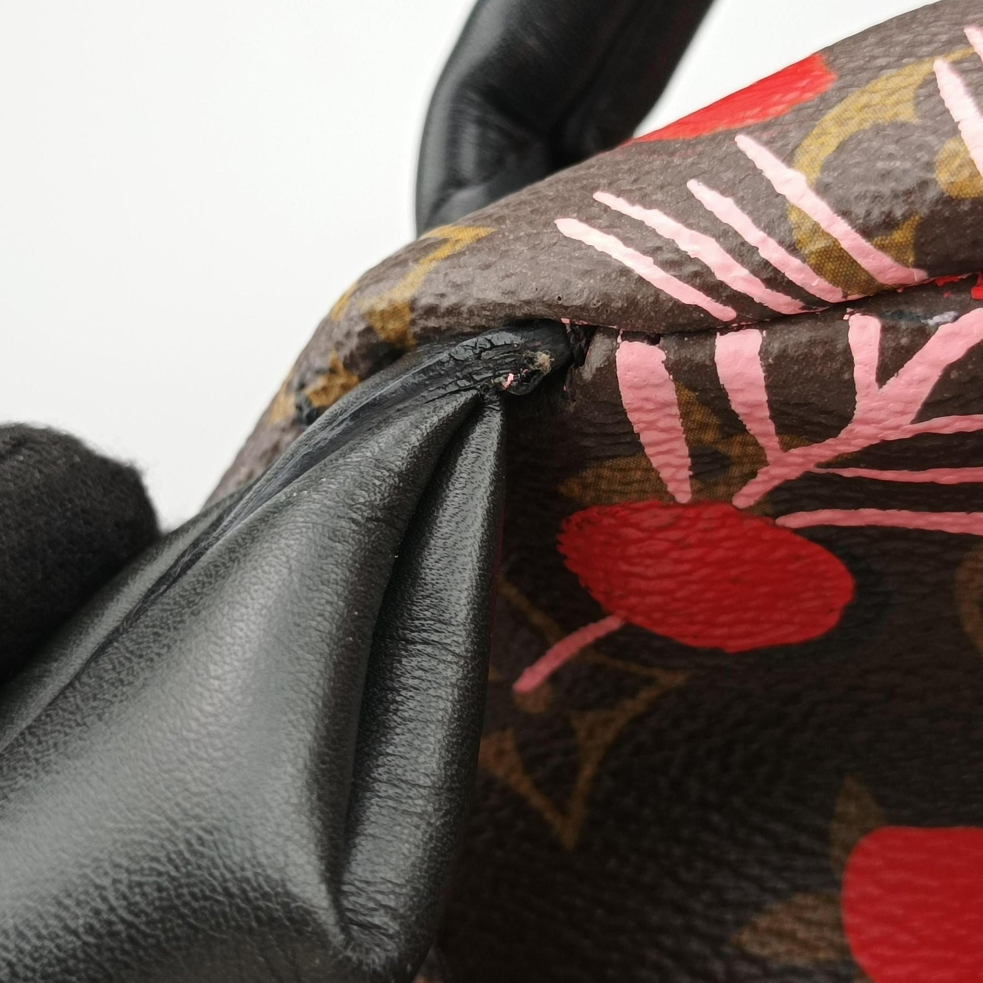 Palm Springs PM brown×SUGAR PINK POPPY Monogram Jungle dot M41981 FL0176パームスプリングス PM マロン×シュガーピンクポピー モノグラム ジャングルドット M41981 FL0176
