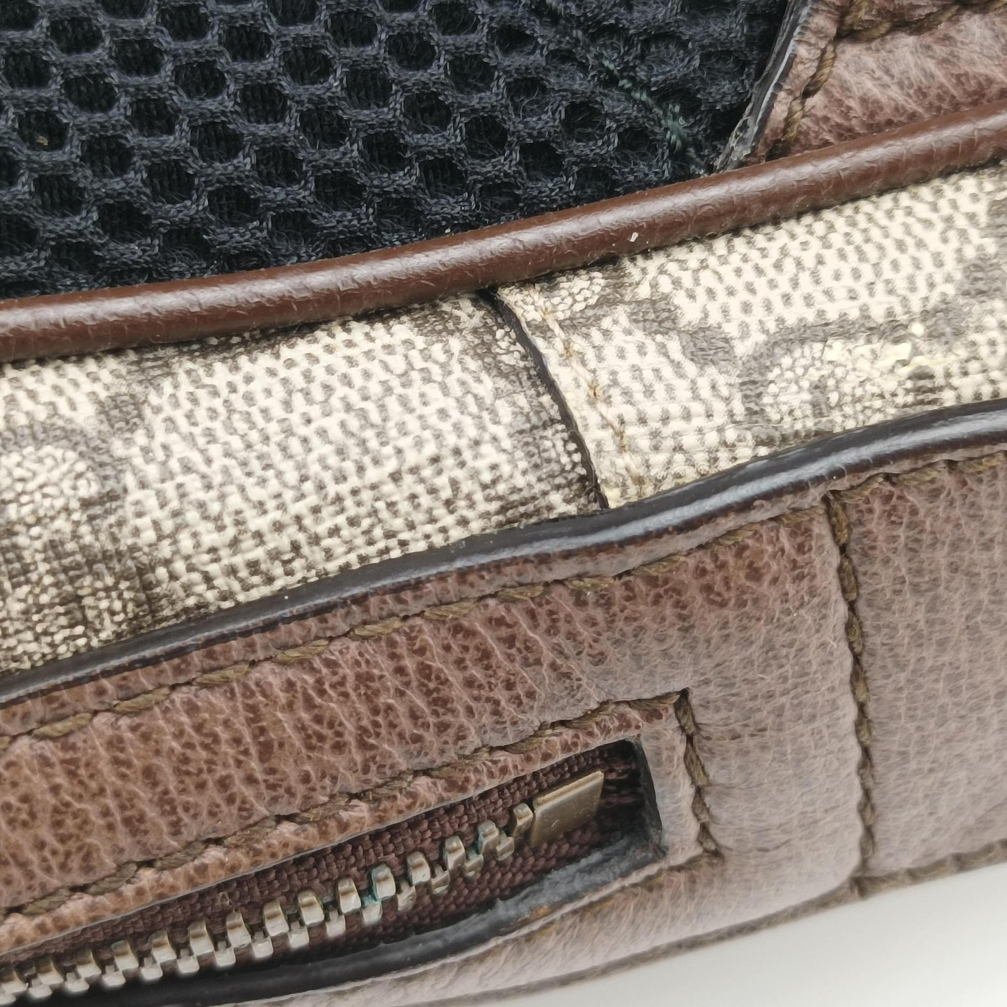 The Three Little Pigs Brown PVC coated canvas×leather 552884 D027876059三匹のこぶた ブラウン PVCコーティングキャンバス×レザー 552884 D027876059