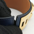 Collier de Chien Blue×golden Leather × GP L SI ▢Qコリエ ド シアン ブルー×ゴールド レザー×GP L SI ▢Q