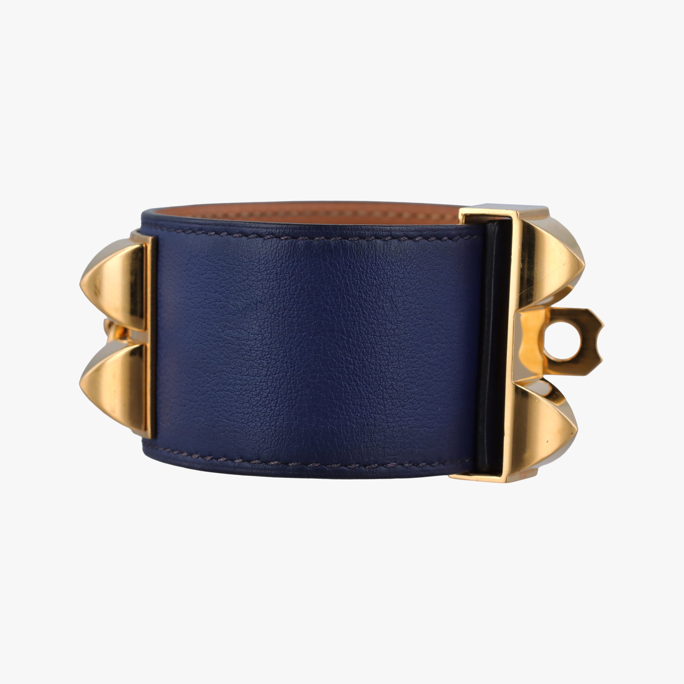 Collier de Chien Blue×golden Leather × GP L SI ▢Qコリエ ド シアン ブルー×ゴールド レザー×GP L SI ▢Q