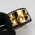 Collier de Chien Blue×golden Leather × GP L SI ▢Qコリエ ド シアン ブルー×ゴールド レザー×GP L SI ▢Q