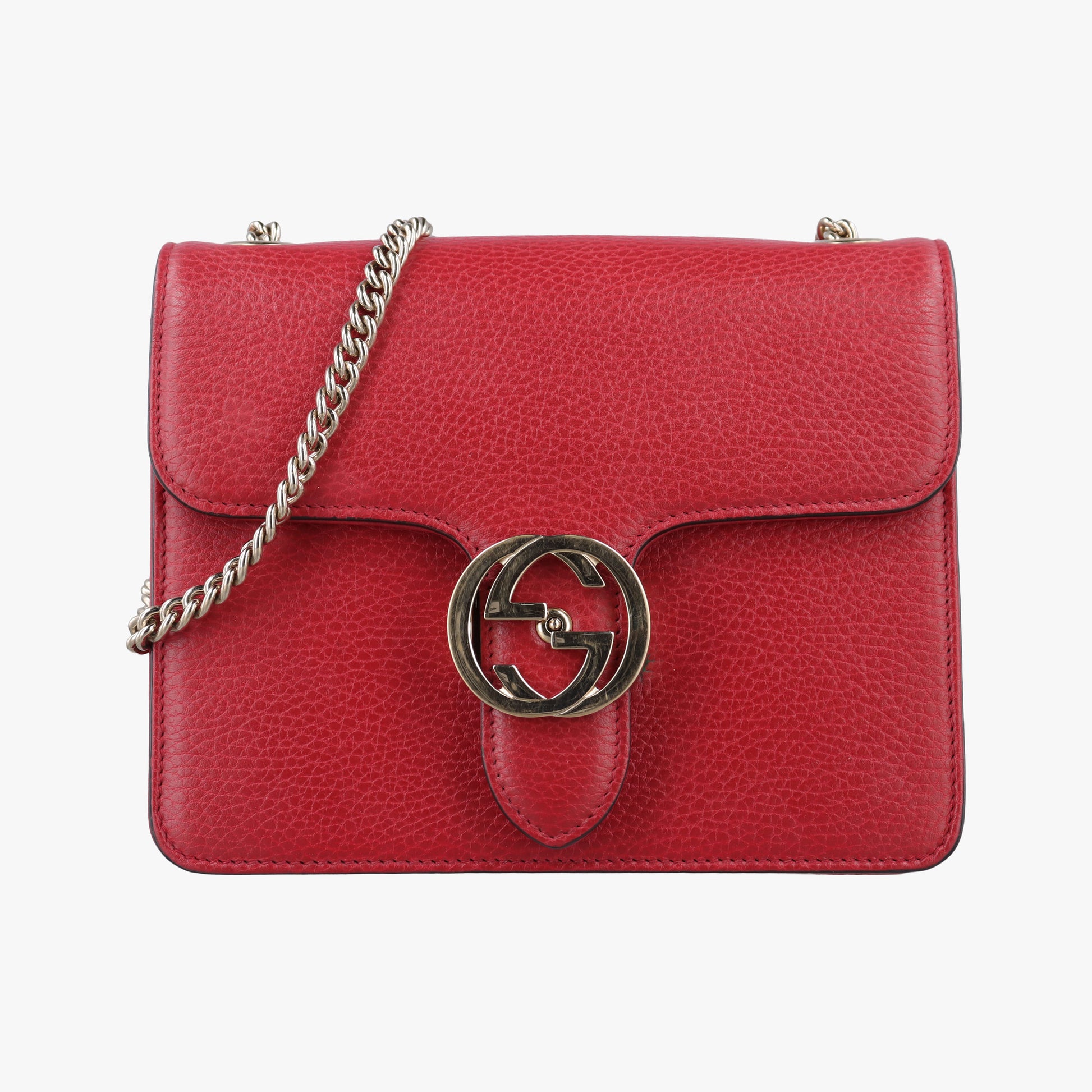 Interlocking G Red Leather 510304 E030237728インターロッキングG レッド レザー 510304 E030237728