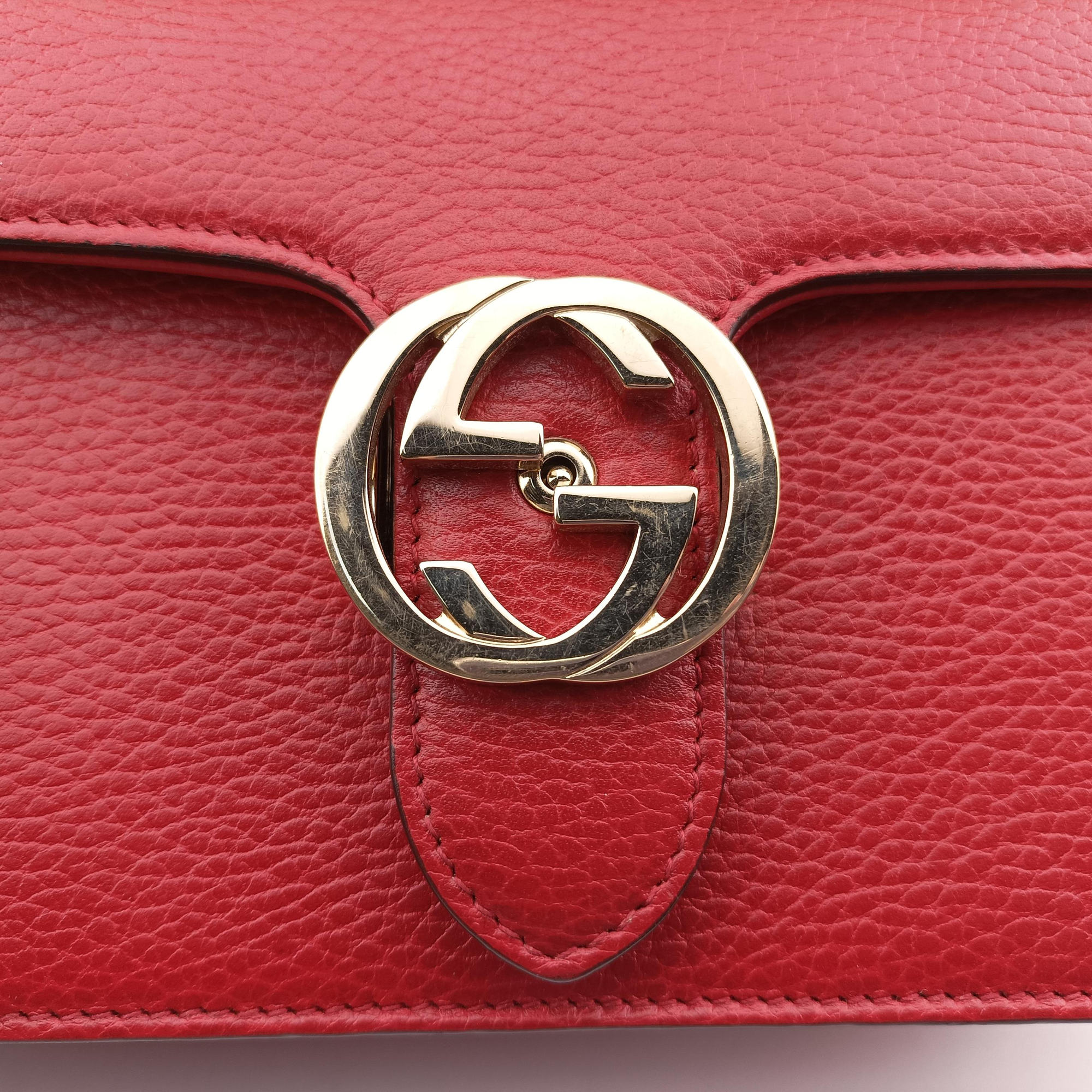 Interlocking G Red Leather 510304 E030237728インターロッキングG レッド レザー 510304 E030237728