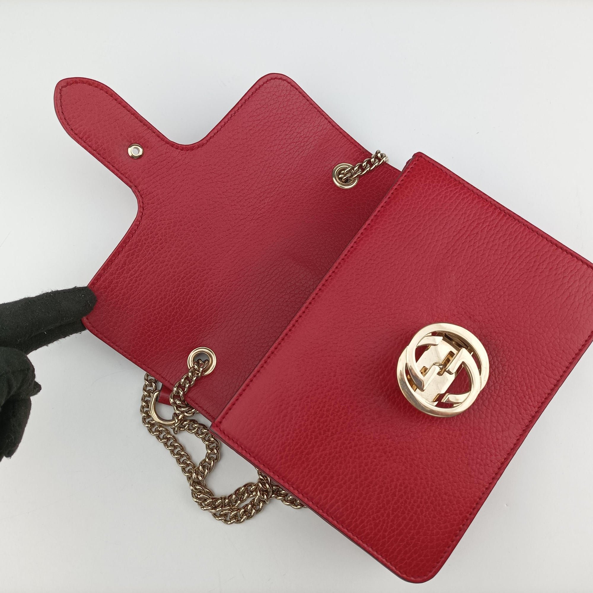 Interlocking G Red Leather 510304 E030237728インターロッキングG レッド レザー 510304 E030237728