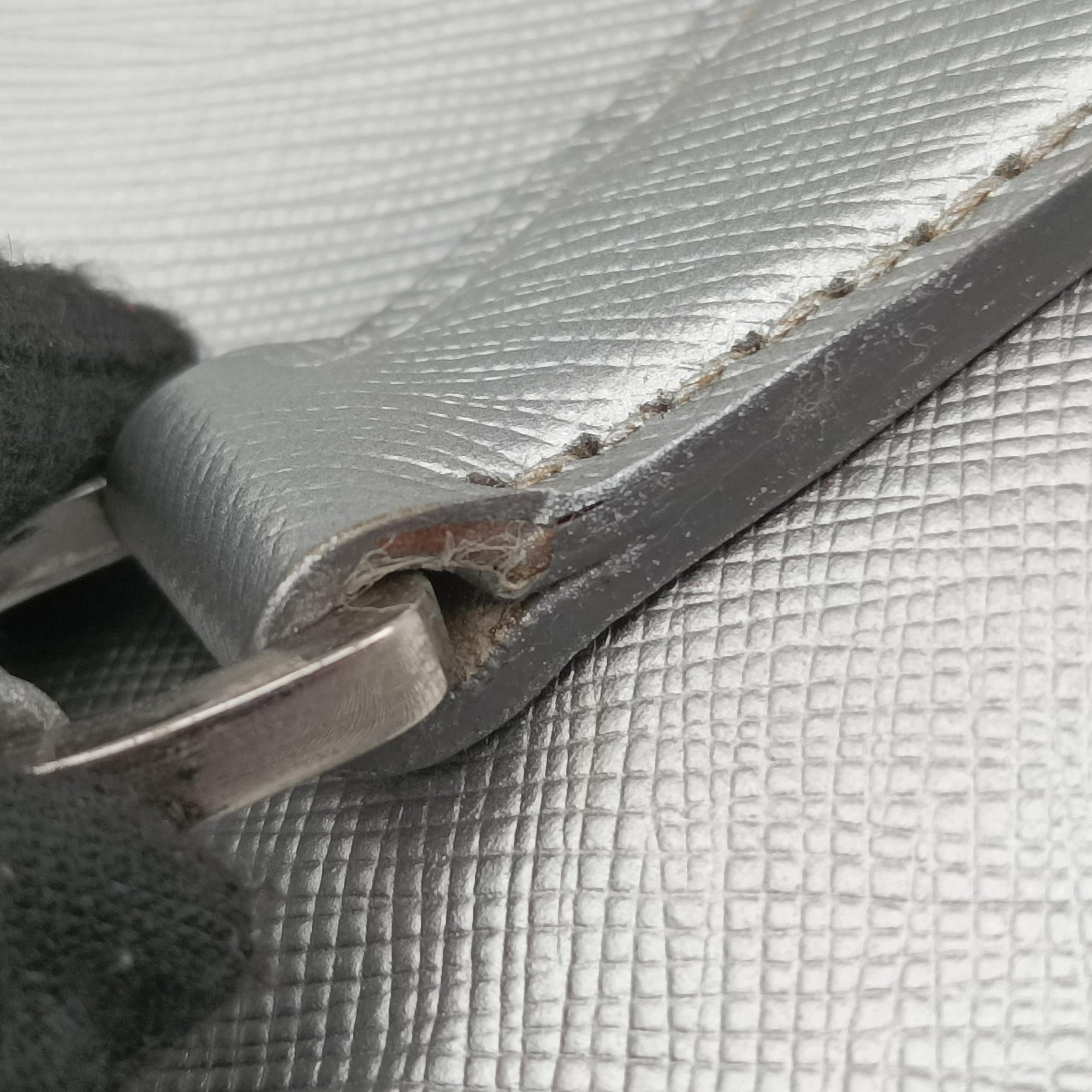 Galleria Silver SAFFIANO Leather BN1874 7 Sガレリア シルバー サフィアーノレザー BN1874 7 S