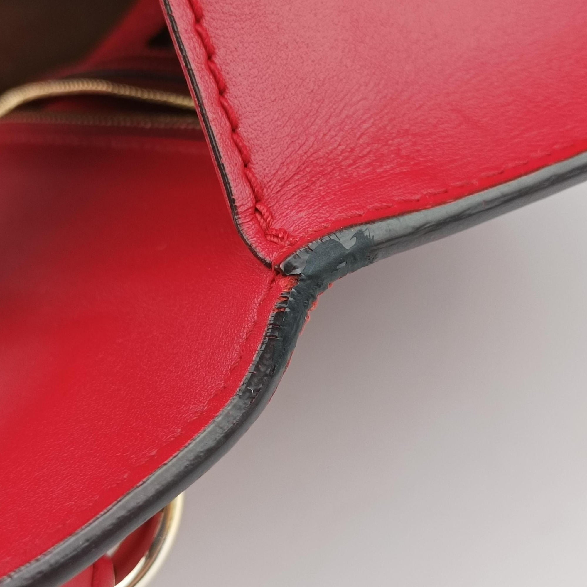 Sylvie Red×navy Leather 421882 A026260090シルヴィ レッド×ネイビー レザー 421882 A026260090