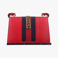 Sylvie Red×navy Leather 421882 A026260090シルヴィ レッド×ネイビー レザー 421882 A026260090