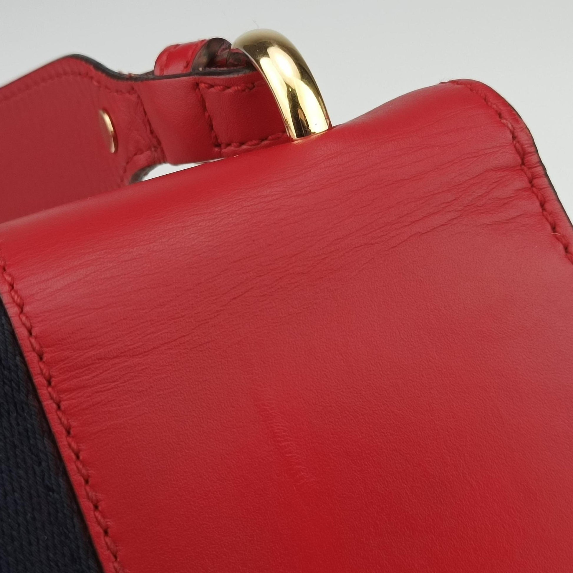 Sylvie Red×navy Leather 421882 A026260090シルヴィ レッド×ネイビー レザー 421882 A026260090