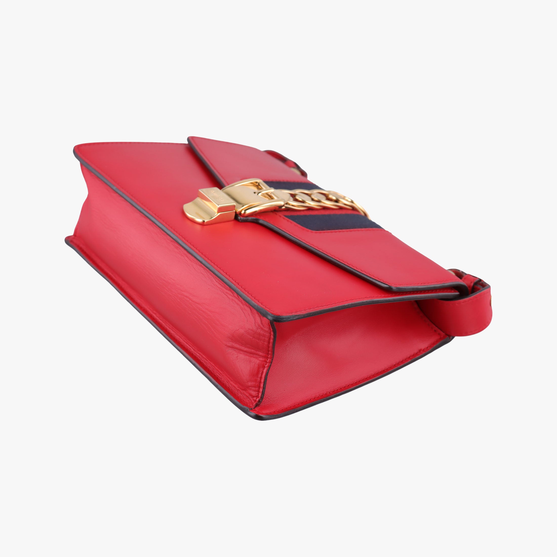 Sylvie Red×navy Leather 421882 A026260090シルヴィ レッド×ネイビー レザー 421882 A026260090