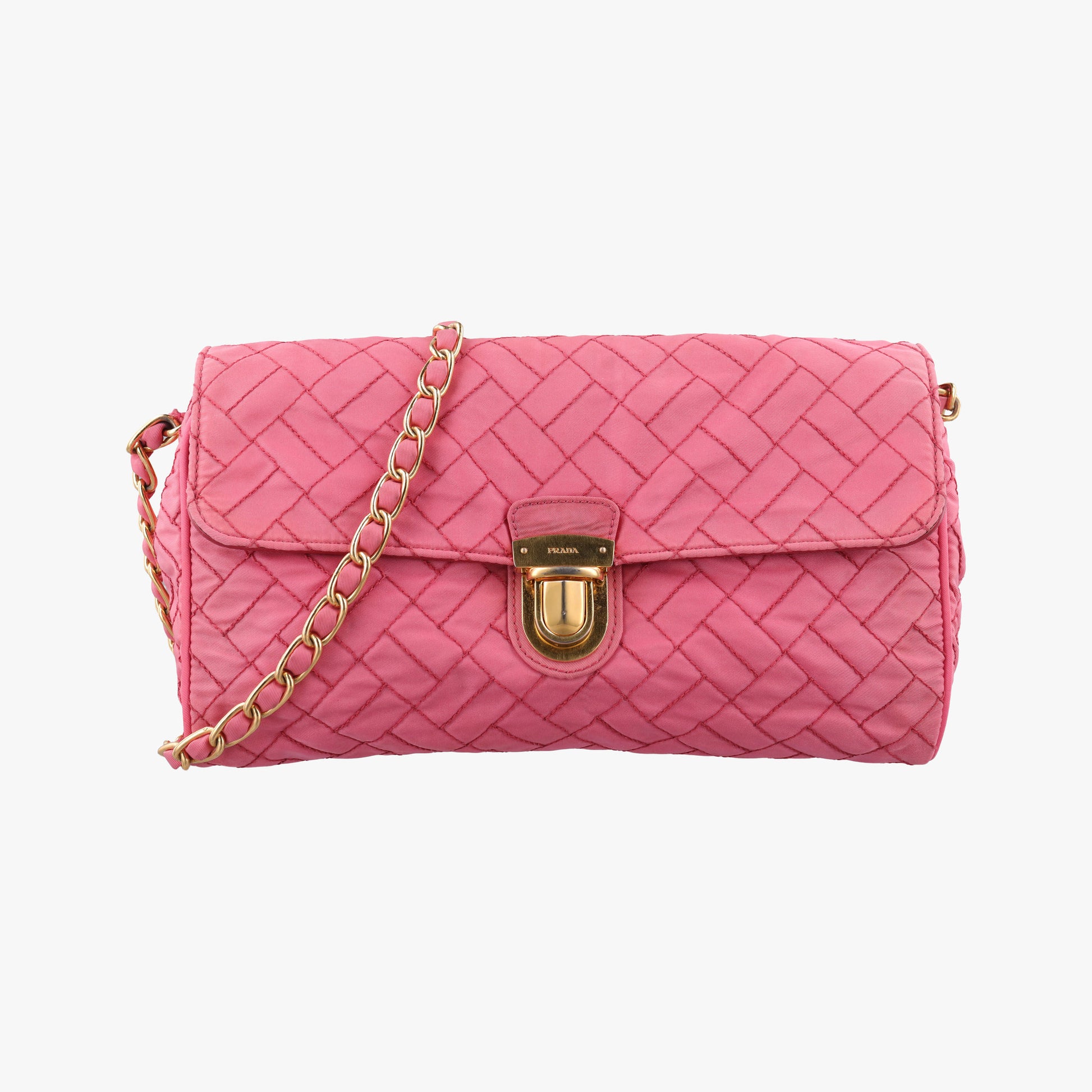 Chain Quilting Flap Pink nylon 194チェーン キルティング フラップ ピンク ナイロン 194