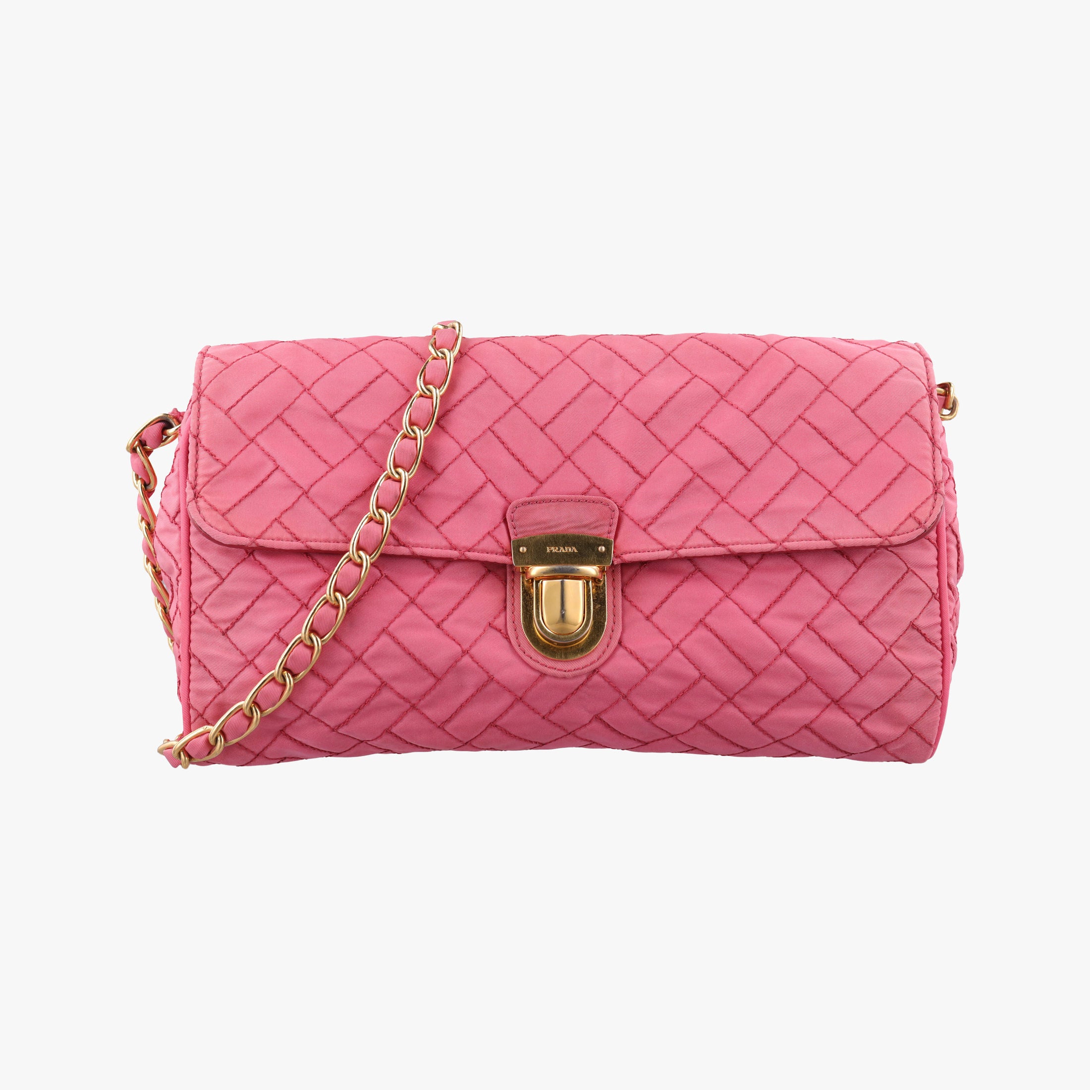 Chain Quilting Flap Pink nylon 194チェーン キルティング フラップ ピンク ナイロン 194
